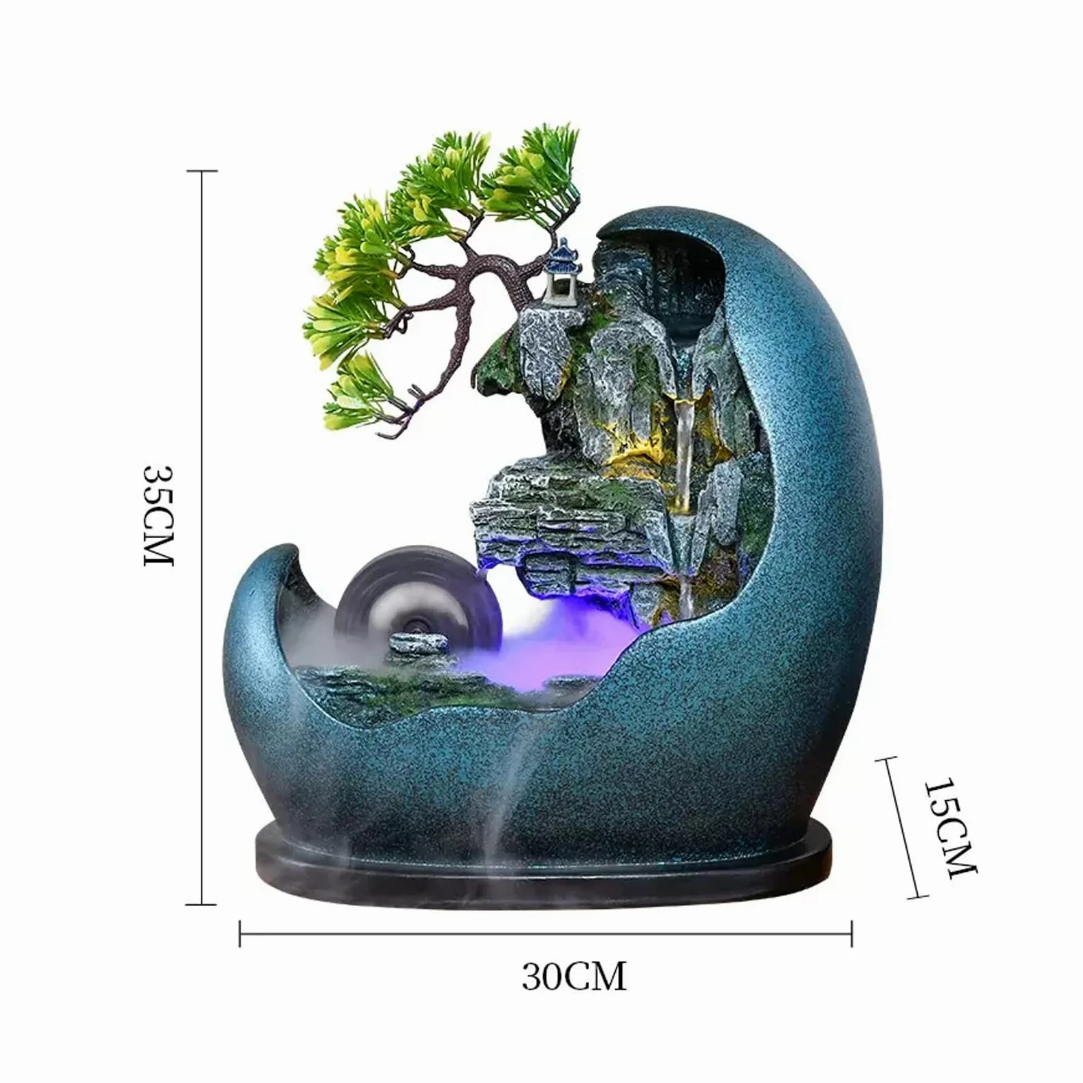 Fontana Da Tavolo Fontana D'Acqua Da Tavolo Con Design Bonsai Artificiale Cascate Da Interno Fontane Decorative Feng Shui Fontana Da Tavolo Con Pompa Automatica I Migliori Regali Per La Casa Per Amic