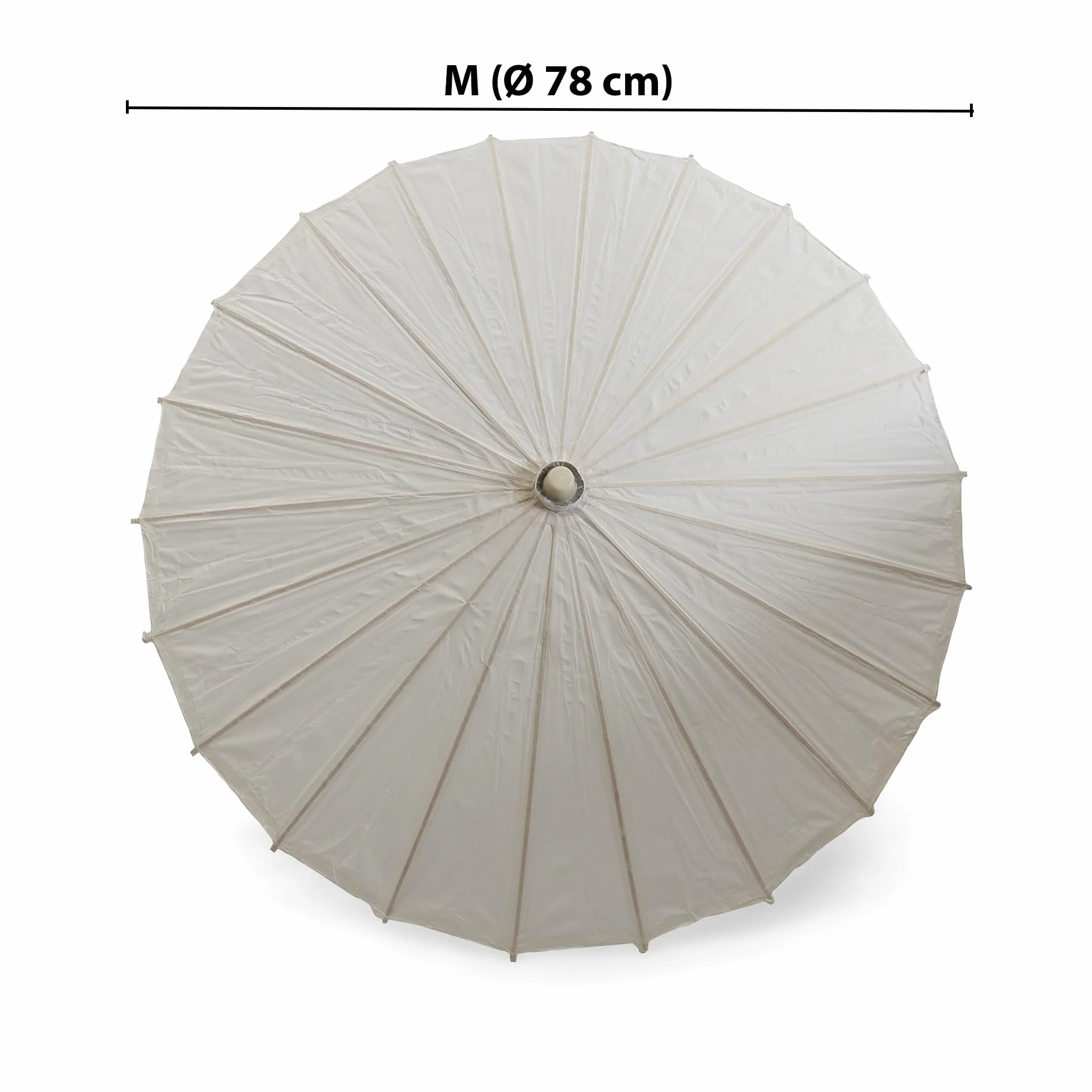OLILLY – Ombrelloni decorativi in carta e bambù – Confezione da 10 – Bianchi – Matrimonio & Decorazione – 3 misure a scelta (S/M/L)