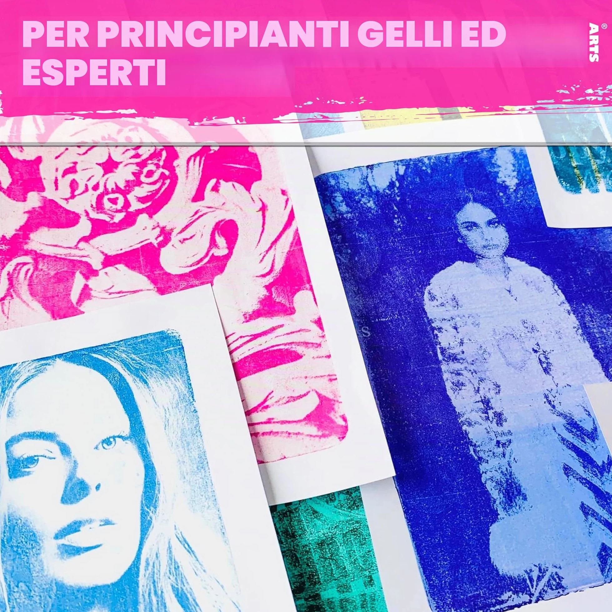 Gelli Arts 20,3 x 25,4 cm lastra per Stampa, Multicolore