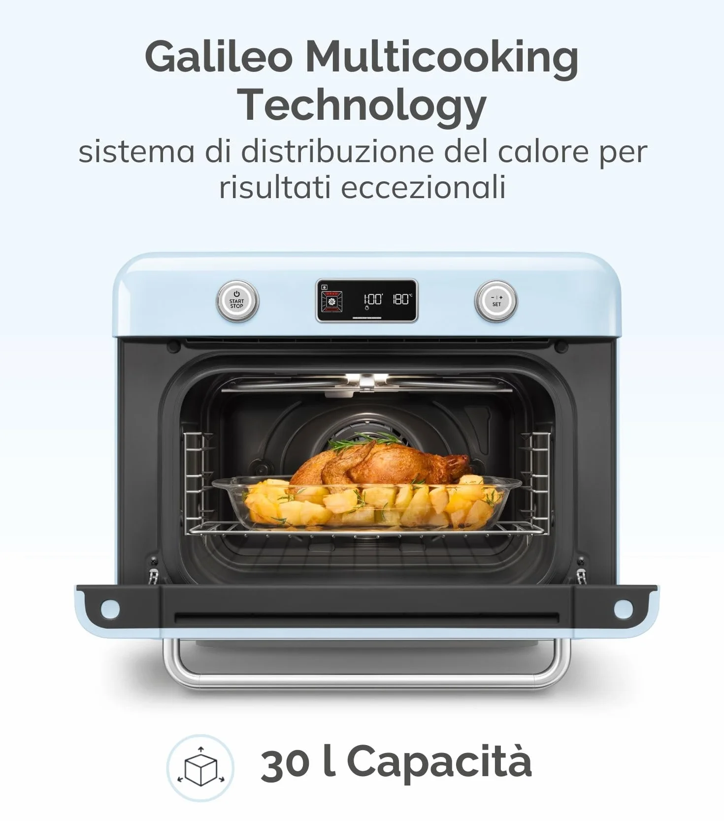 Smeg Forno Combinato a Vapore COF01CREU 10 Funzioni 33 Ricette Automatiche 1800W Crema