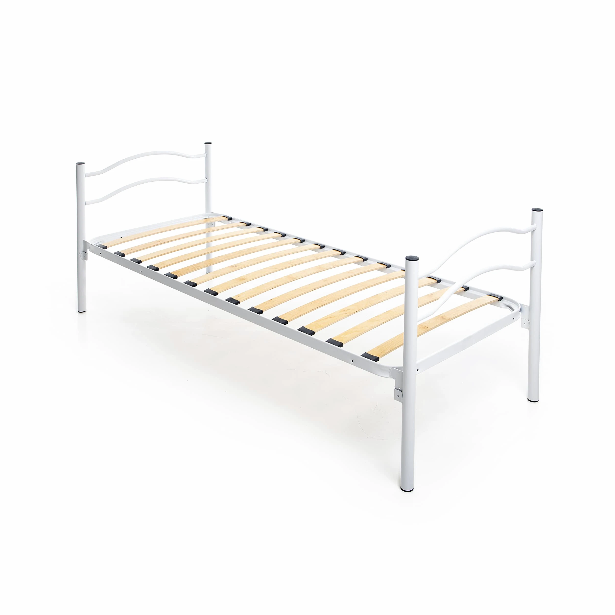 DOLCI SOGNI Letto Singolo 80x190 con Rete a doghe Ortopedica Completo di Testata e pediera
