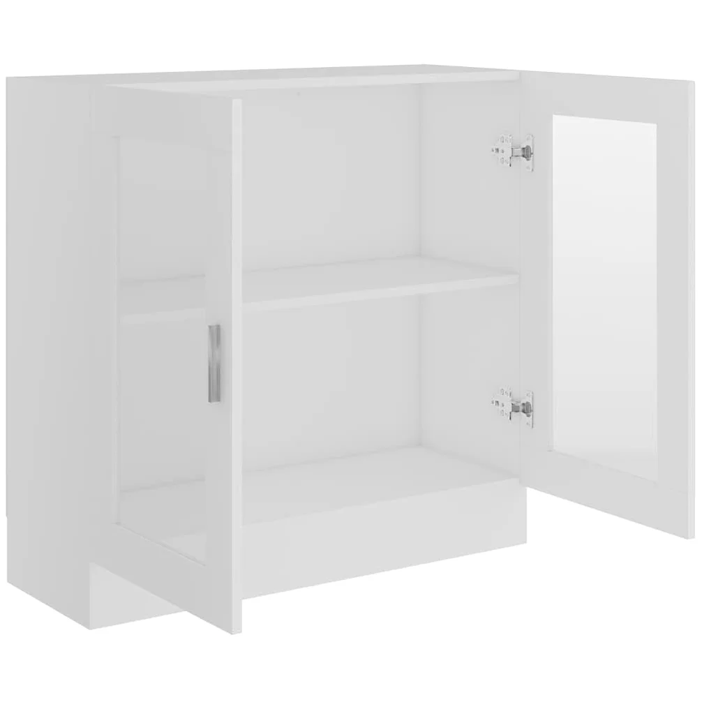 vidaXL Armadietto con Vetrina Bianco 82,5x30,5x80 cm Legno Multistrato