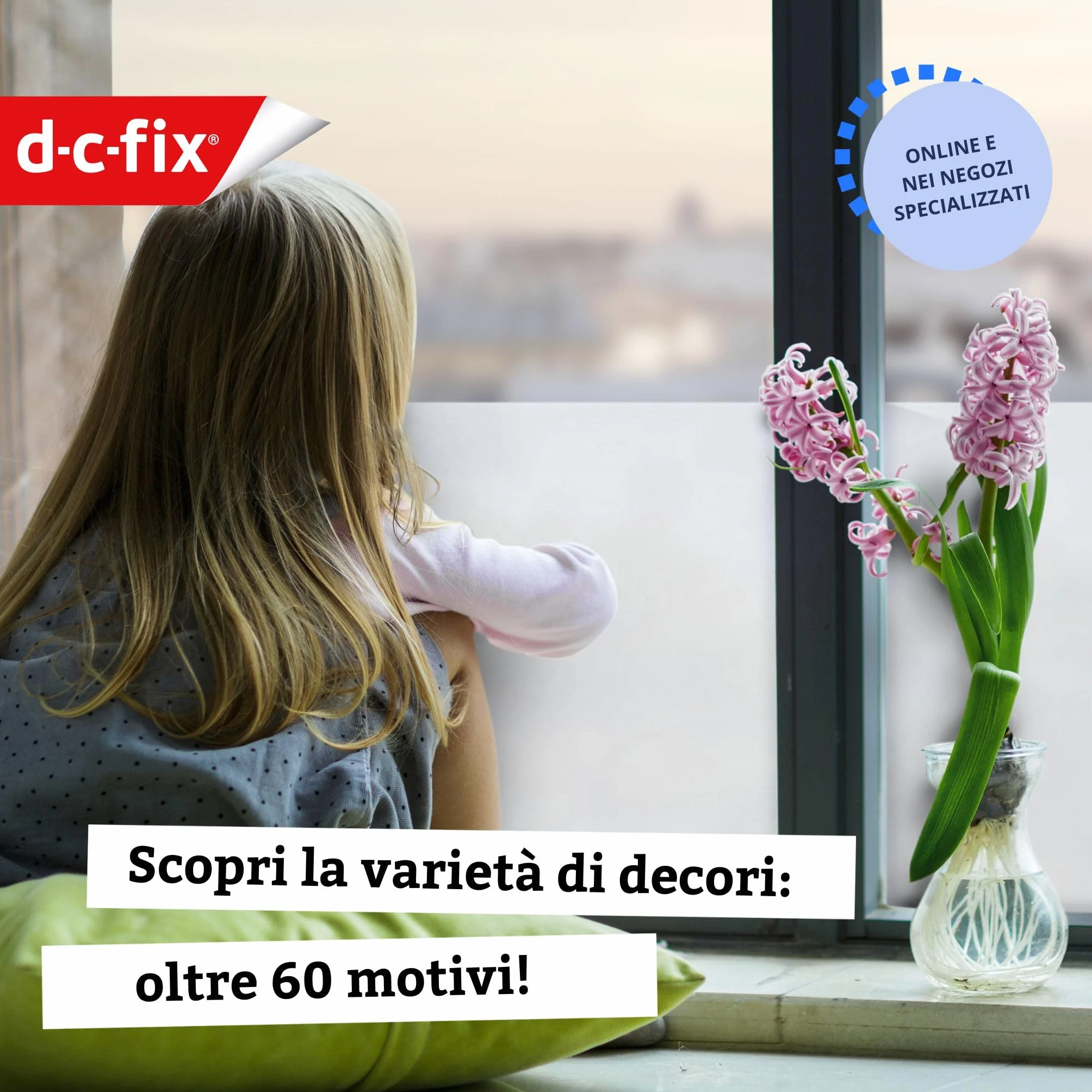 d-c-fix pellicola per finestra Opal 45 cm x 2 m – pellicola oscurante autoadesiva con motivo moderno per superfici in vetro – autoadesiva, opaca, decorativa