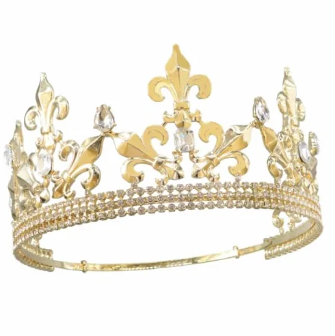 Korona Royal King Corona Metallowa Diadem Książęcy Okrągły Na Święta Ślub Bal Konkurs Urodziny Fotografia