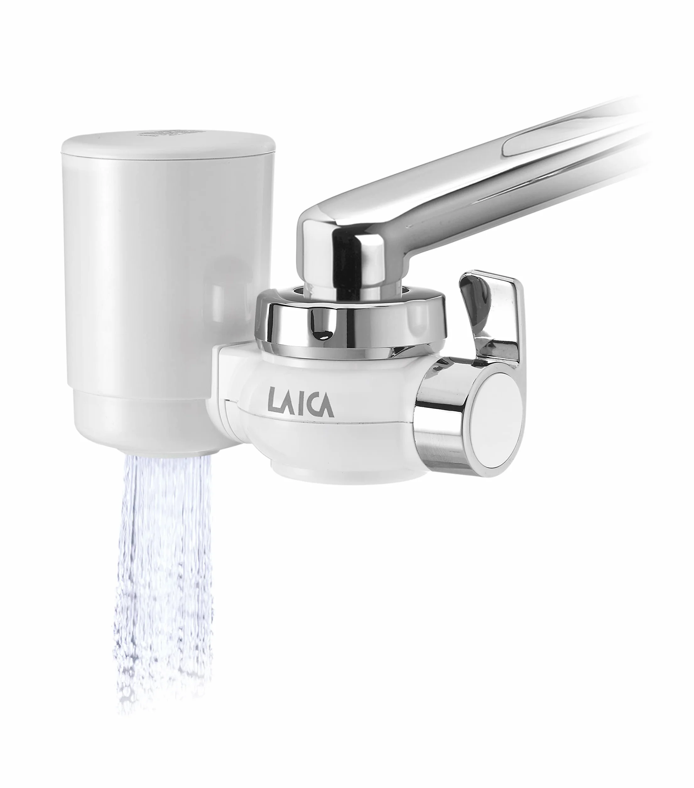 LAICA R20A Filtro rubinetto GENOVA HYDROSMART+ METAL STOP 1200 L Acqua Filtrata Bianco/Cromato