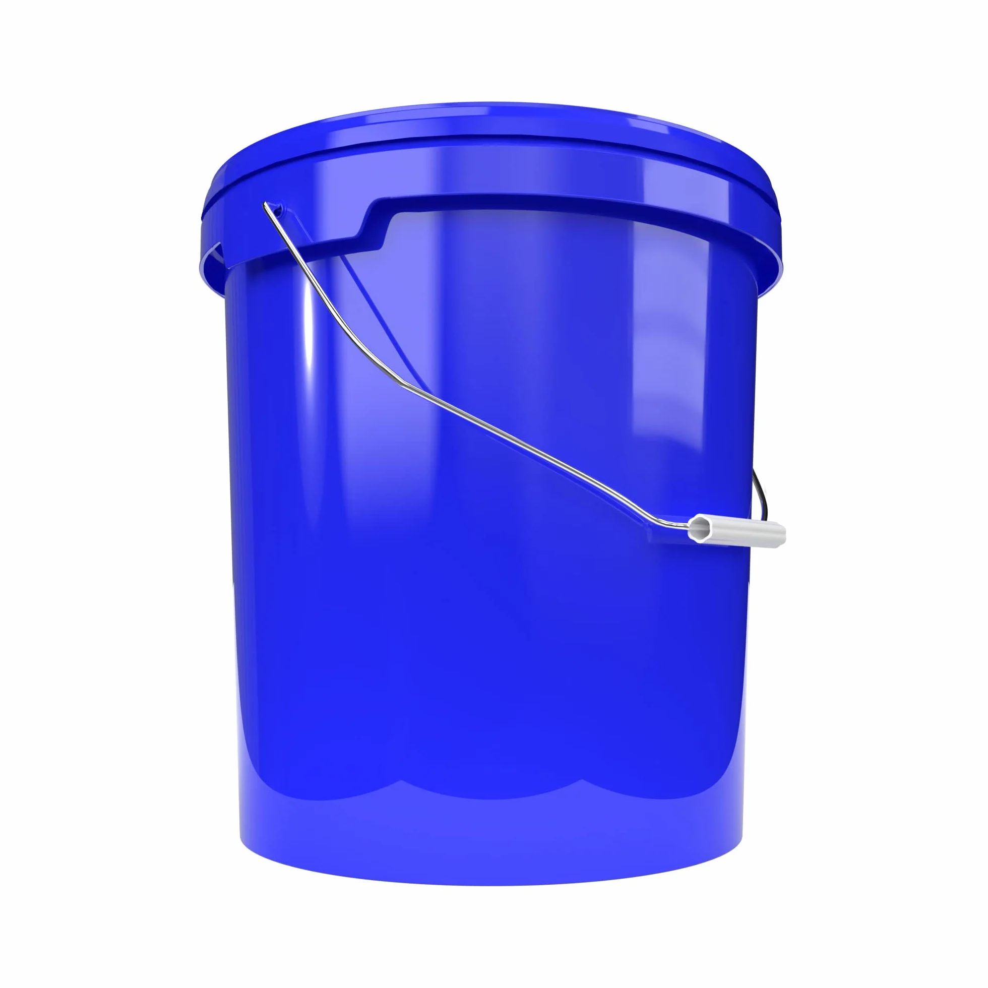 Secchio con coperchio, 16 litri, blu, per uso alimentare, ermetico e stabile, secchio vuoto con manico e chiusura, coperchio per alimenti, prodotti chimici, vernice per pareti, detersivi in polvere