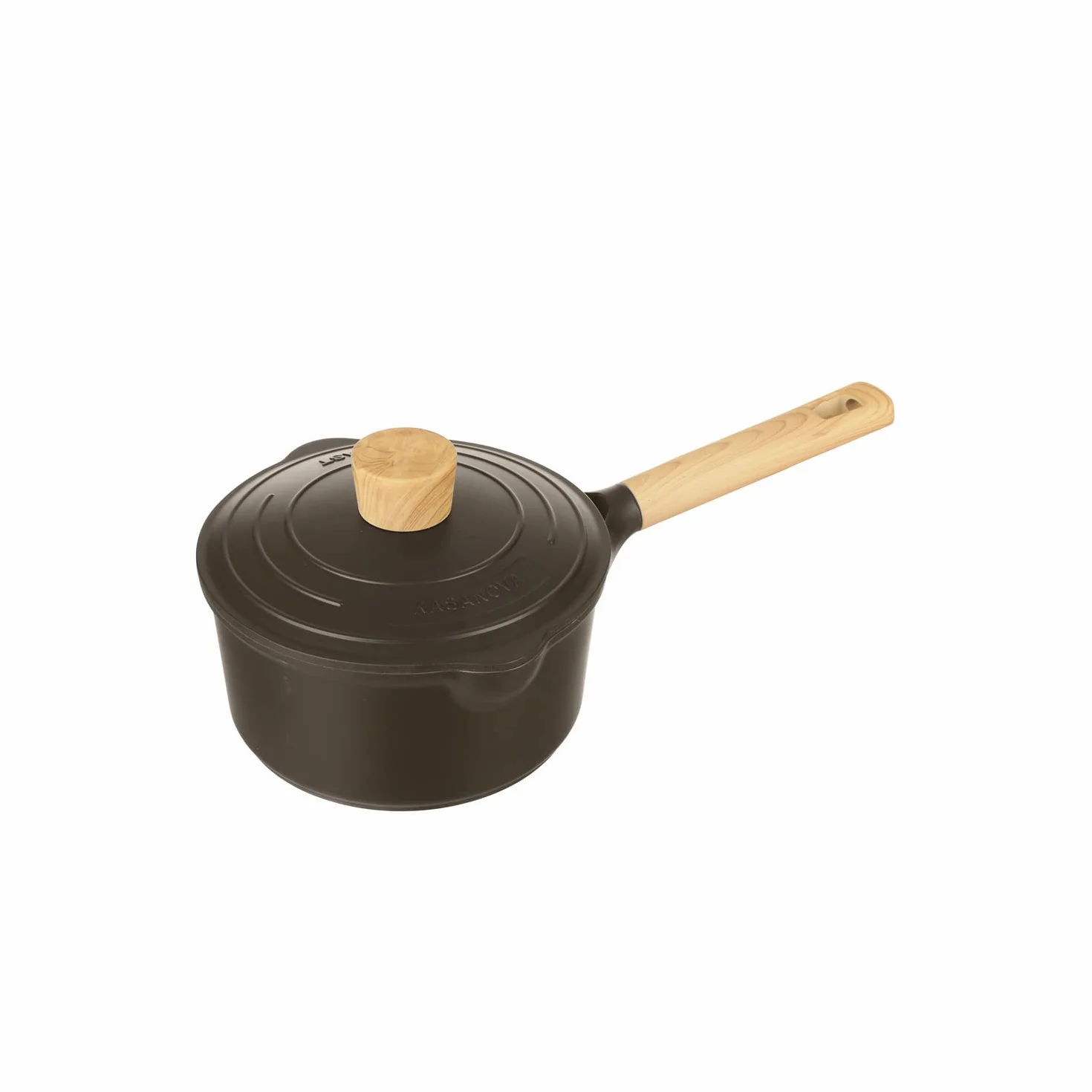 KASANOVA Casseruola Antiaderente vari colori Pot Art con Coperchio Innovativo, casseruola induzione, Ottimale per Stufati e Cotture Lente (Nero, 18 Cm)