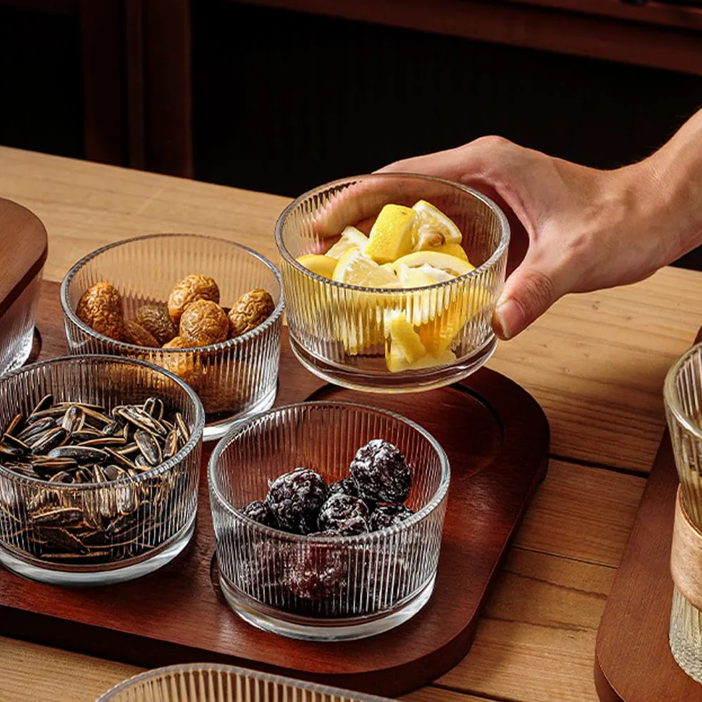 FARYODI Set di 8 bicchieri da dessert trasparenti da 200 ml, piccole ciotole da dessert in vetro, per tiramisù, panna cotta, gelati, budini, yogurt, marmellate e dolci