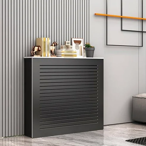 Copertura organizer per termosifone, in legno, moderna, per dissipazione del calore, design traspirante, per ufficio, soggiorno, camera da letto, corridoio