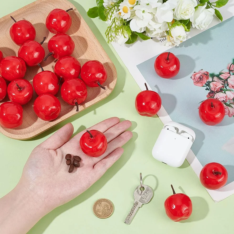 PH PandaHall 20szt Sztuczne Jabłka Dekoracyjne Owoce Simulazione Dekoracja Kuchenna Fotografia