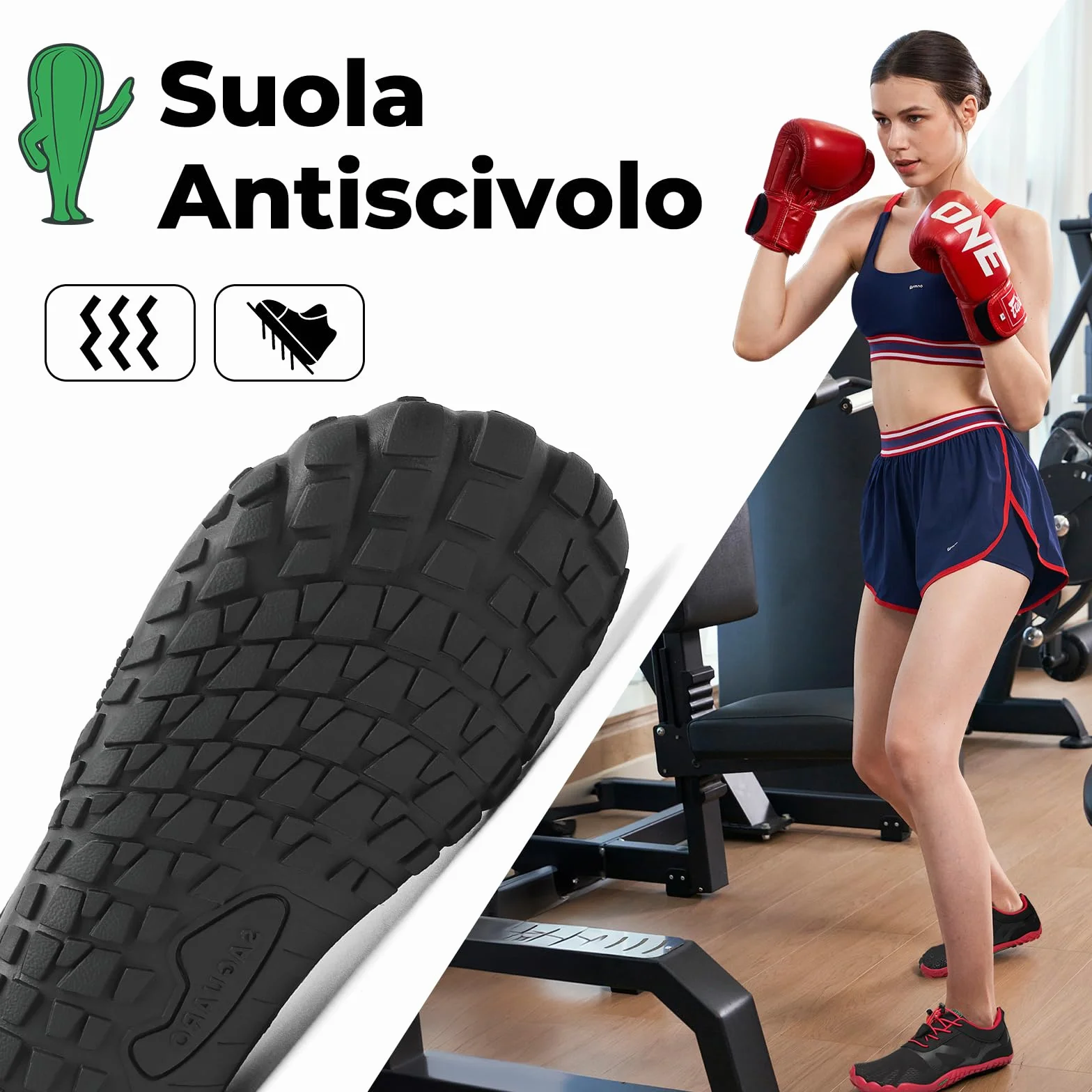 SAGUARO Scarpe Barefoot Shoes Minimaliste Scarpe da Trail Running Uomo Donna Gr.36-48
