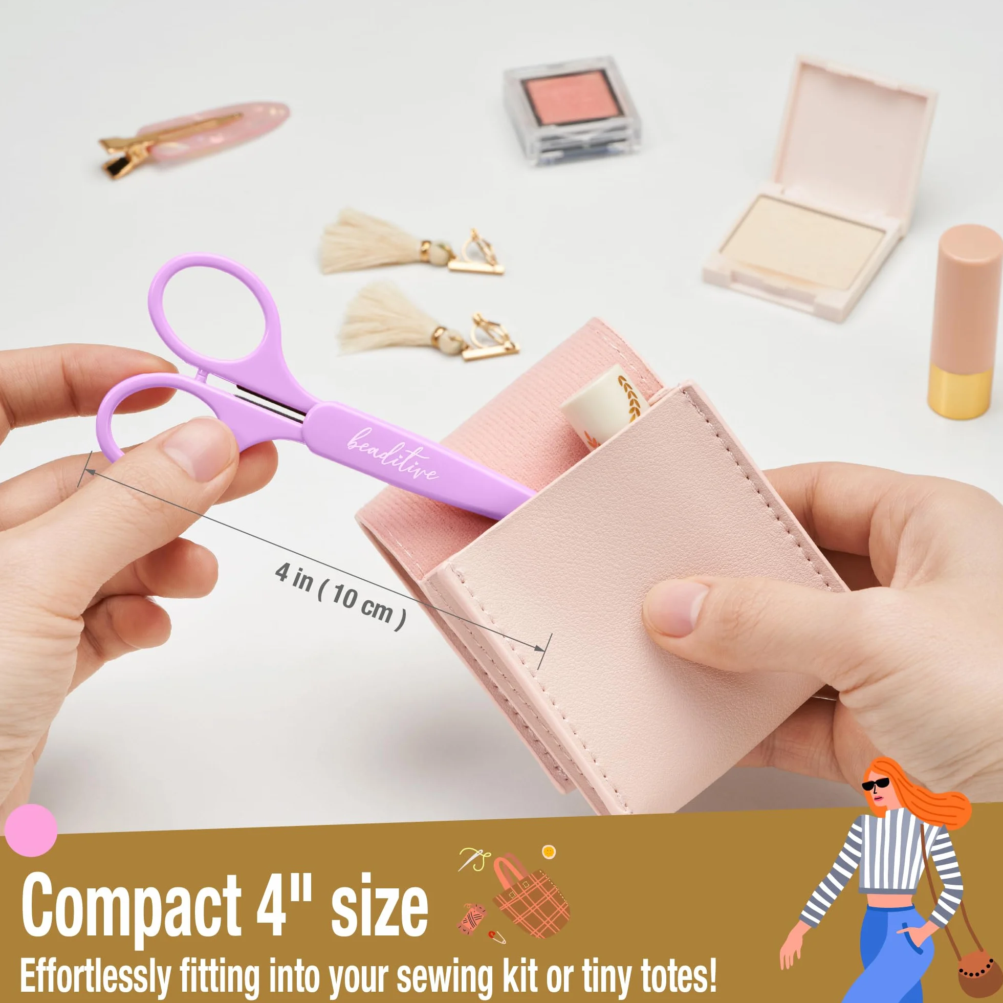 Forbici Precisione Alta Acciaio Inossidabile Set 2 Pezzi Taglio Carta Scrapbooking Cucito