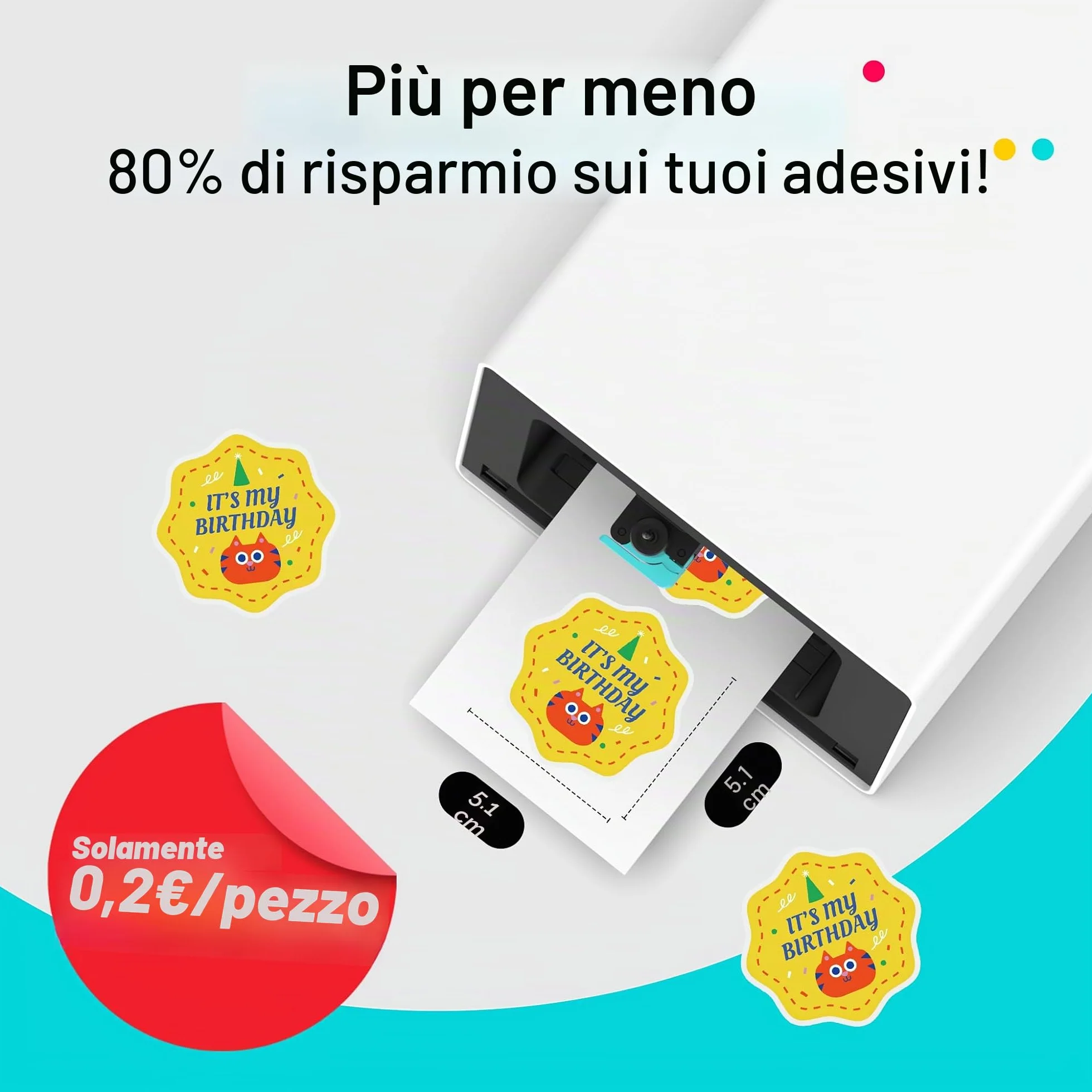 Liene PixCut S1 Stampante Foto Taglio All-in-One Etichettatrice 300 DPI Sublimazione Termica