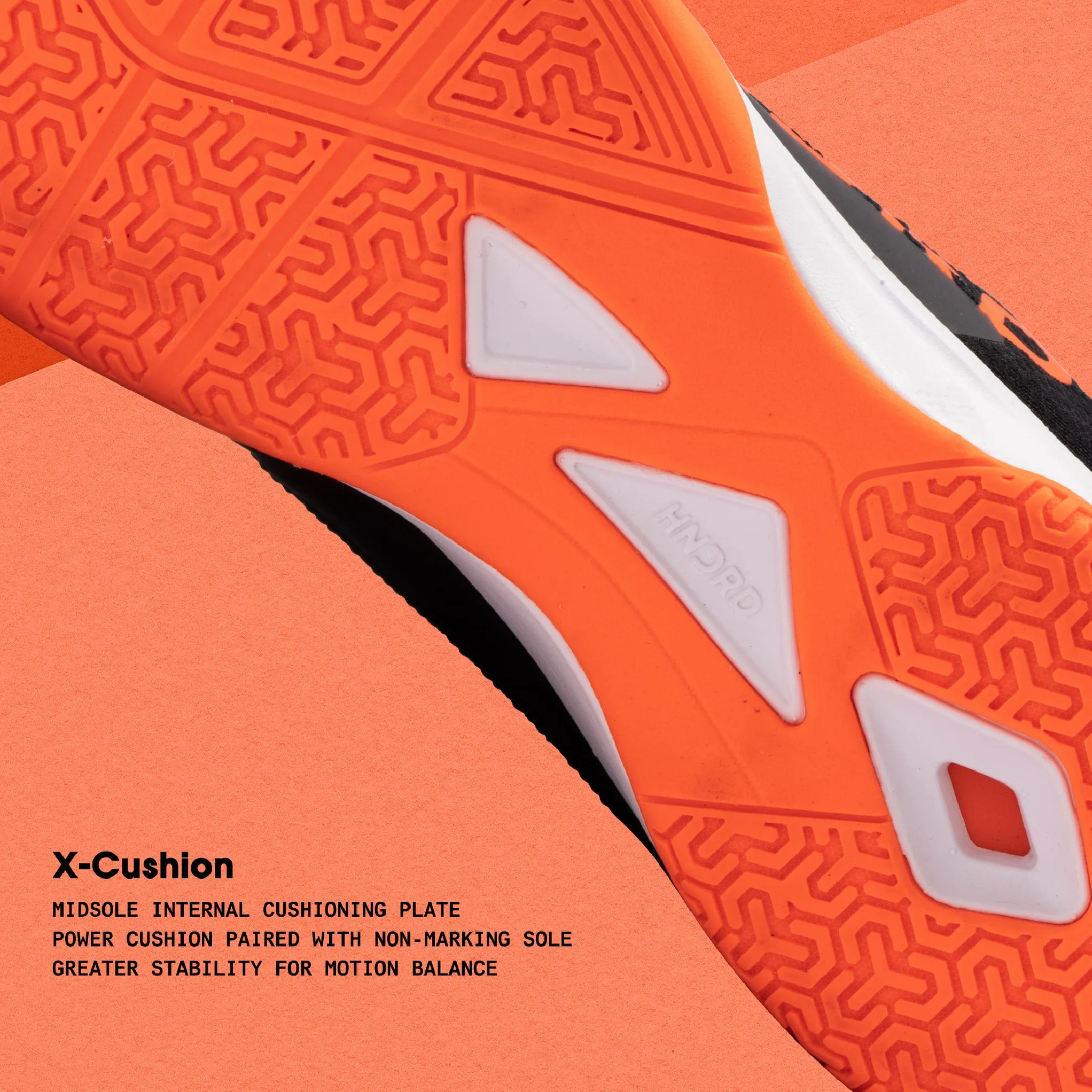 Hundred Xoom PRO Non-Marking Badminton Shoes for Men Faux Leather Indoor Tennis Squash Basketball Padel