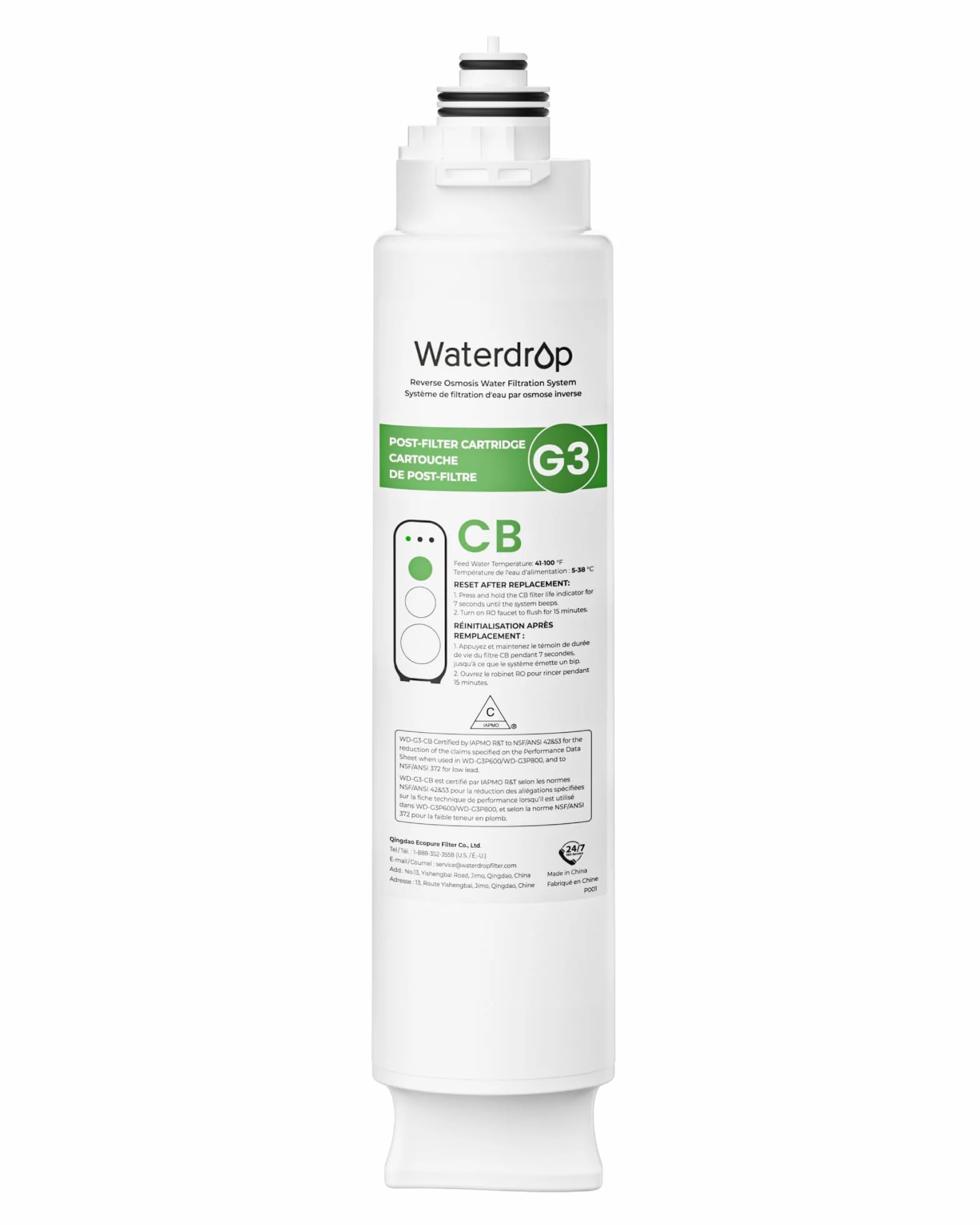 Waterdrop WD-G3-N3CB Filtro Sostituzione Osmosi Inversa 1 Anno