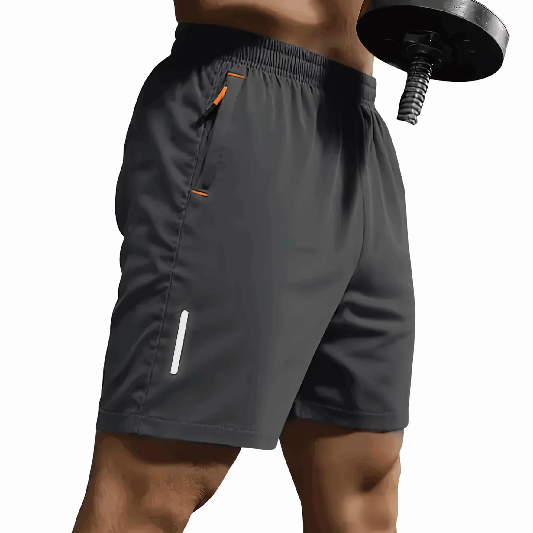 SHAGGA Pantaloncini da Uomo 3 Pezzi Leggeri Asciugatura Rapida Sportivi con Cucitura Interna 7 e Tasche con Cerniera per Corsa Fitness Jogging