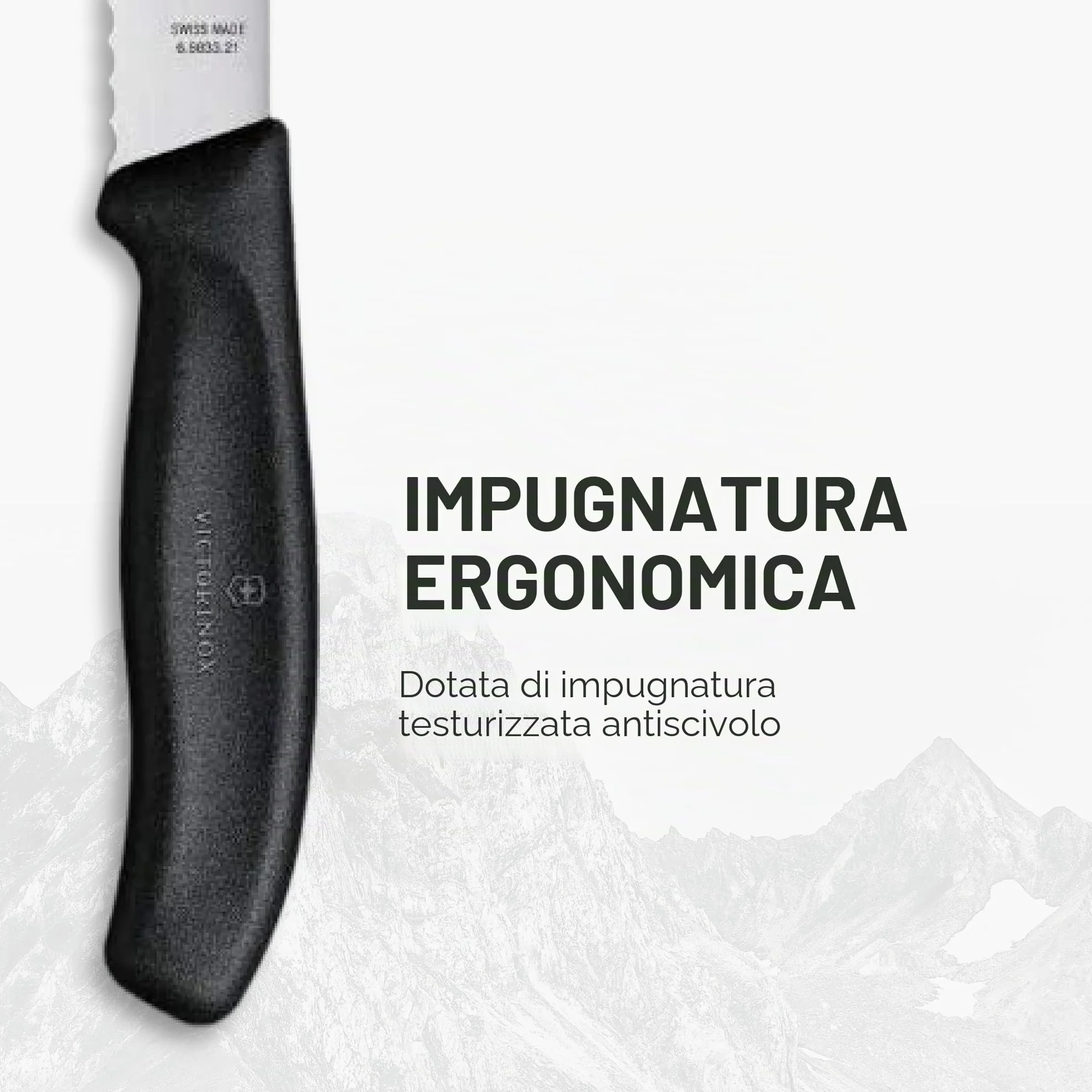 Victorinox Swiss Classic, set coltelli da cucina (5 pezzi) in confezione regalo, con lame in acciaio inox, nero