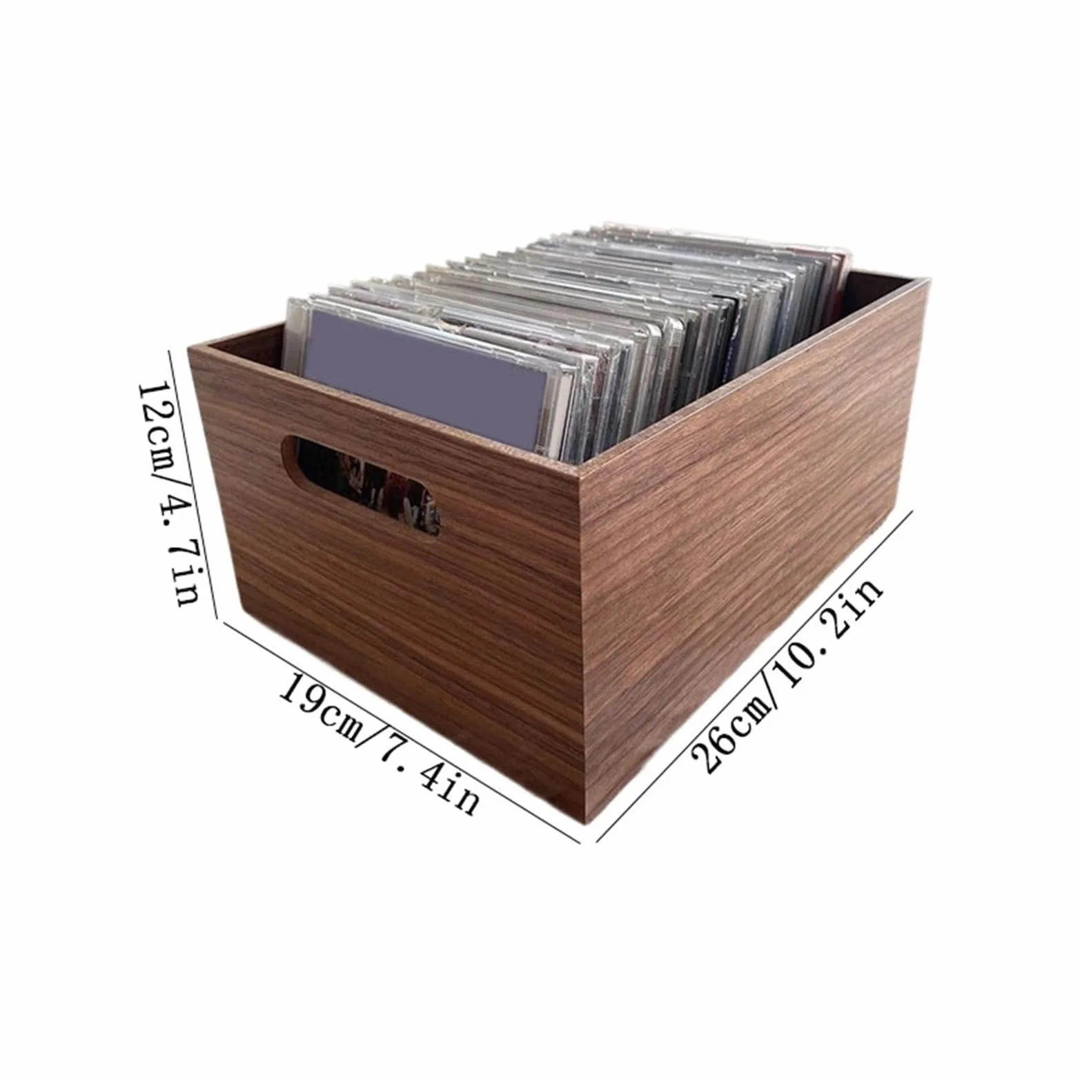archiviazione dei record Scatola for dischi CD multifunzionale Album in legno retrò centro di intrattenimento