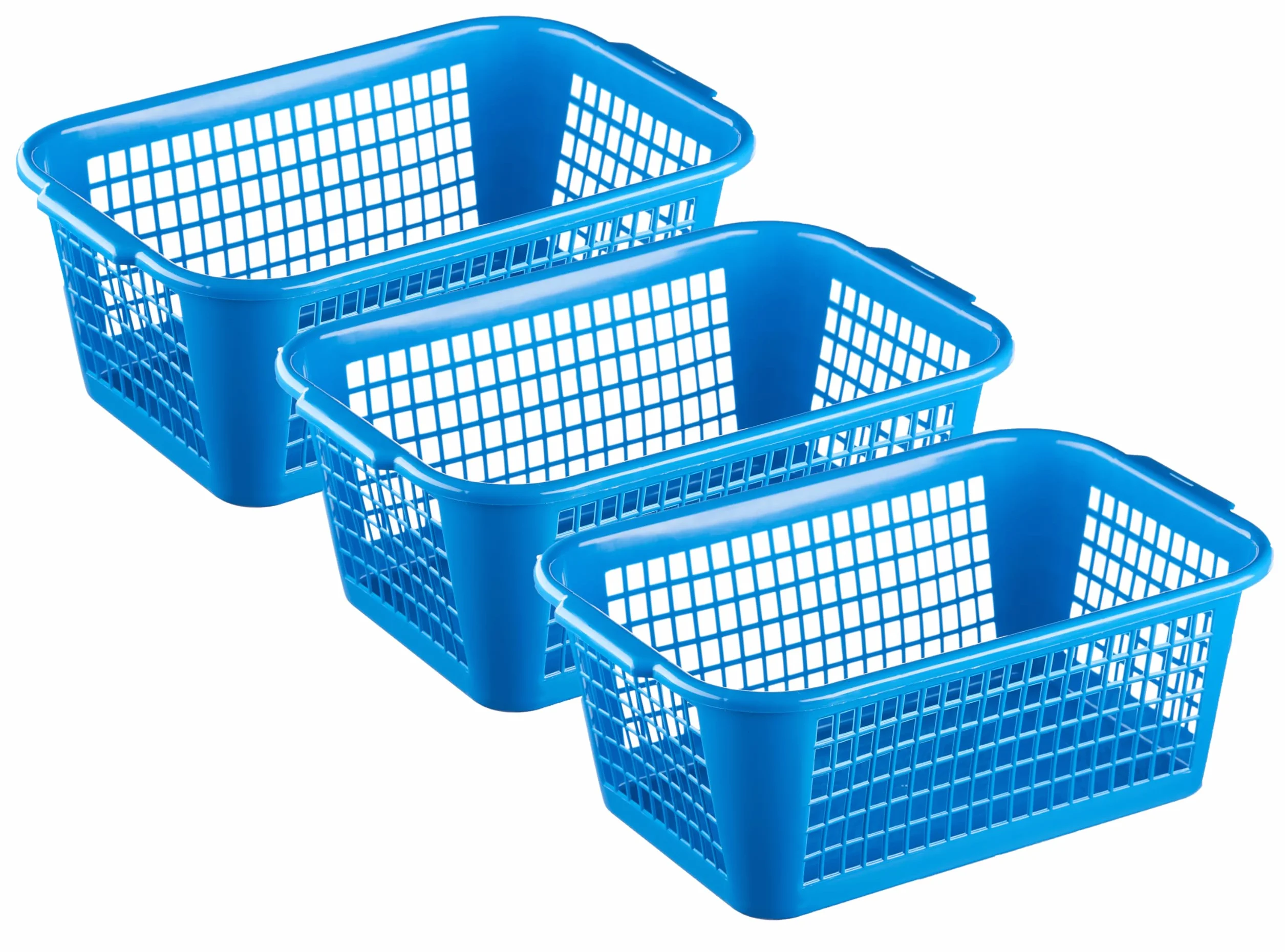 MiraHome set di 3 cestini portaoggetti 9 l 35x24x14,5 cm blu