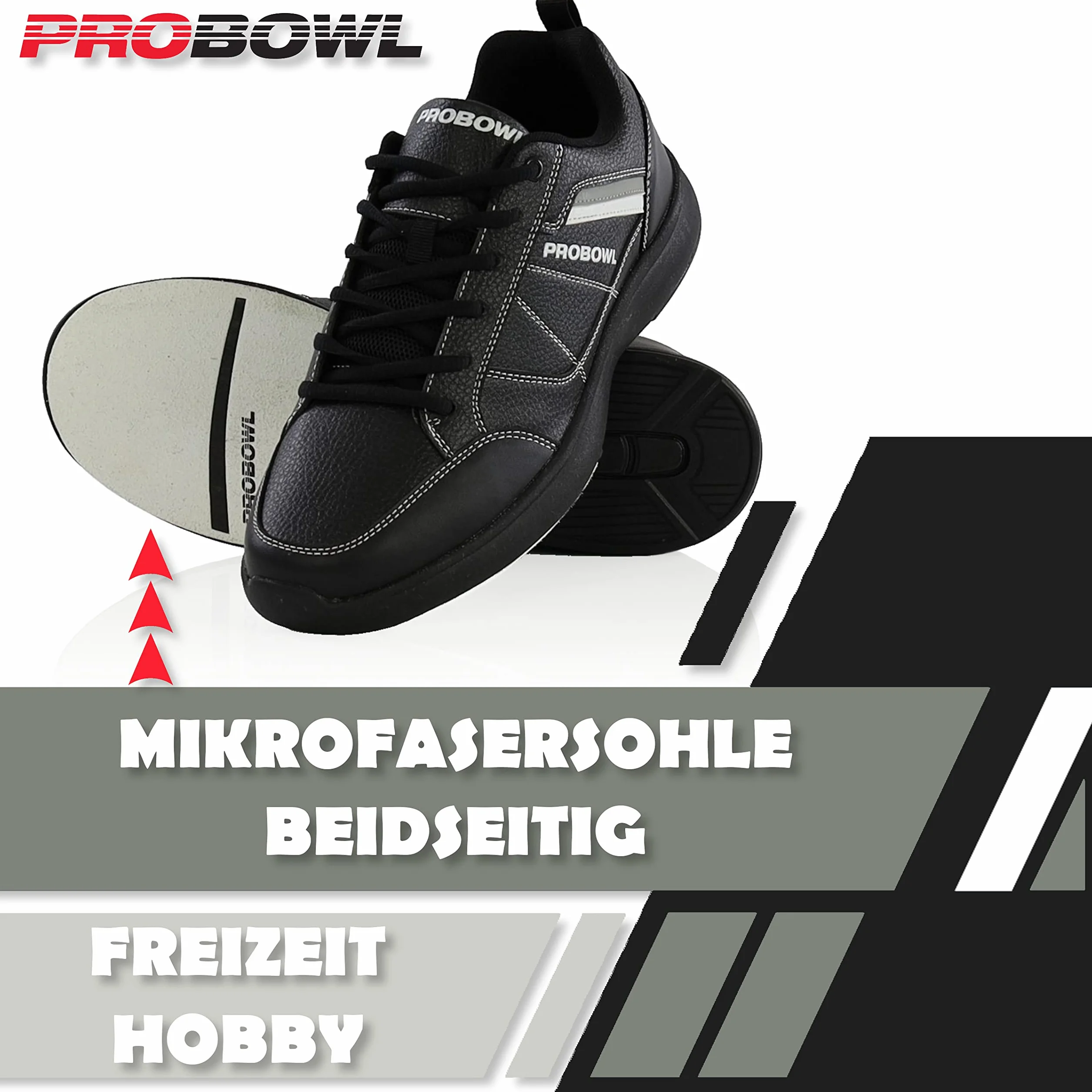 EMAX Scarpe da bowling uomo Pro Bowl Kvara Nero