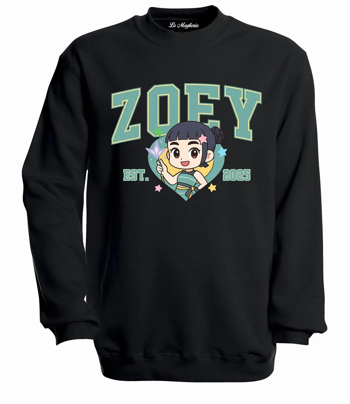 Felpa Girocollo per Bambina Anime di Zoey Unisex Spedizione Express