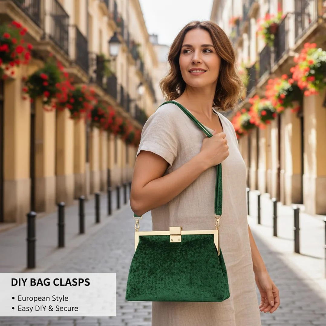 Manici Per Borse Uncinetto 25Cm, Chiusure Per Borse Uncinetto Per Progetti Diy, Accessori