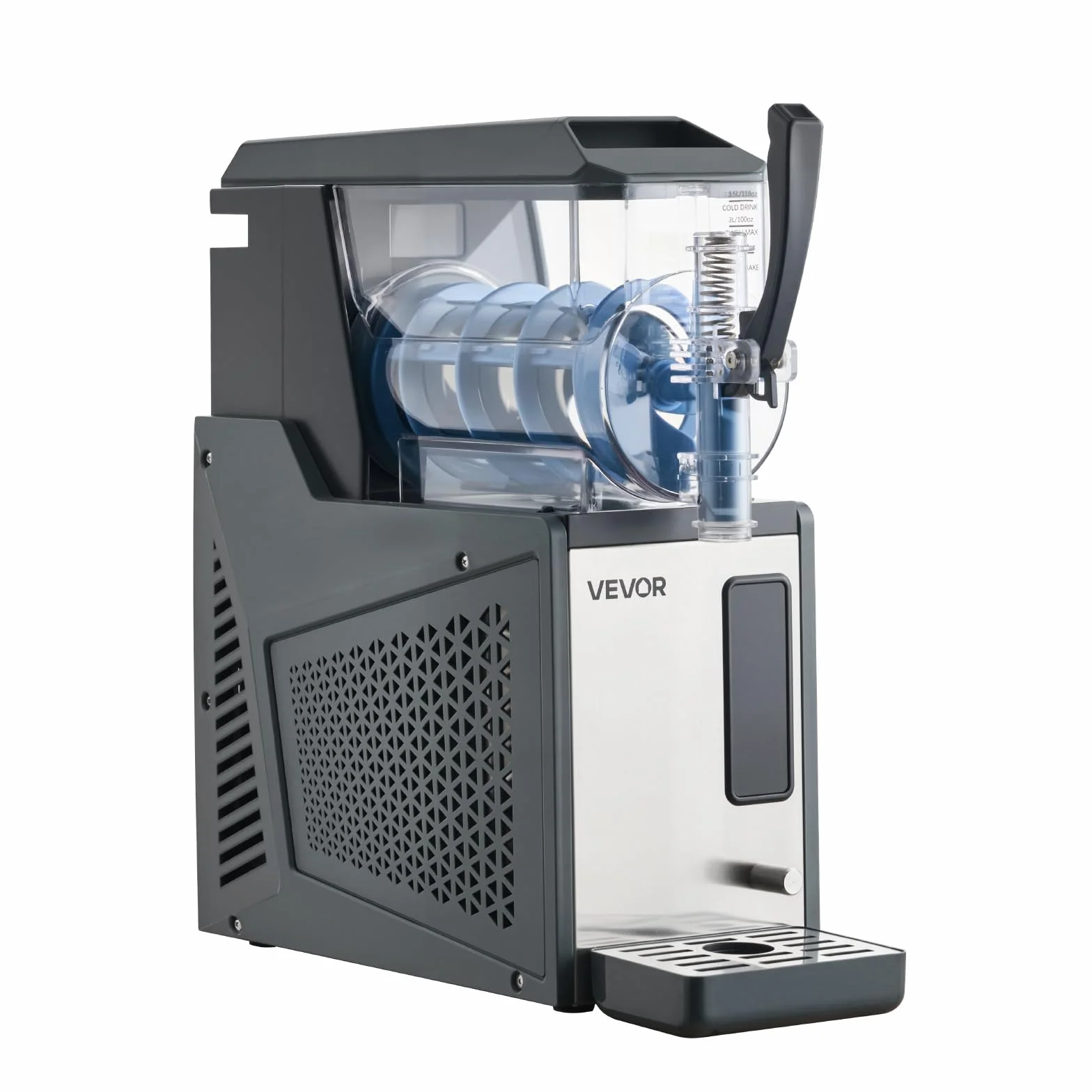 VEVOR Macchina per Granite 4 L 350 W Serbatoio Singolo per Bevande Ghiacciate, Succo Freddo, Cocktail