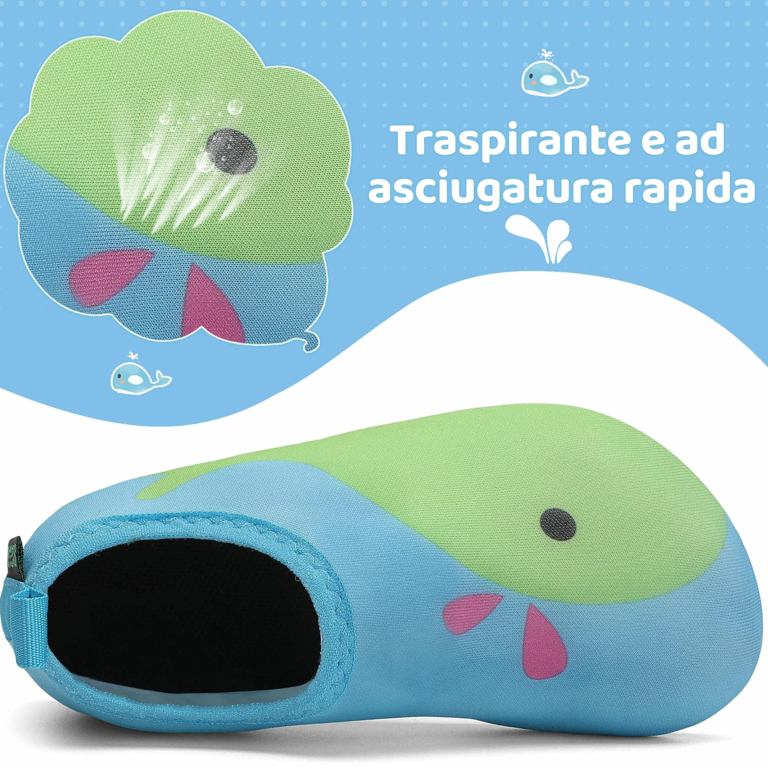 SAGUARO Bambini Ragazze Scarpe da Mare Spiaggia Water Shoes Taglia 20-37 EU