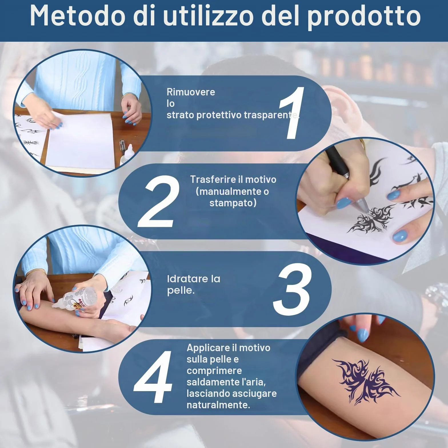 50 Fogli Carta Stencil Tattoo, A4 Carta Stencil Per La Pratica Del Tatuaggio, Il Design A4 Strati Può Copiare Una Varietà Di Modelli Per Il Trasferimento Del Disegno Del Tatuaggio C.