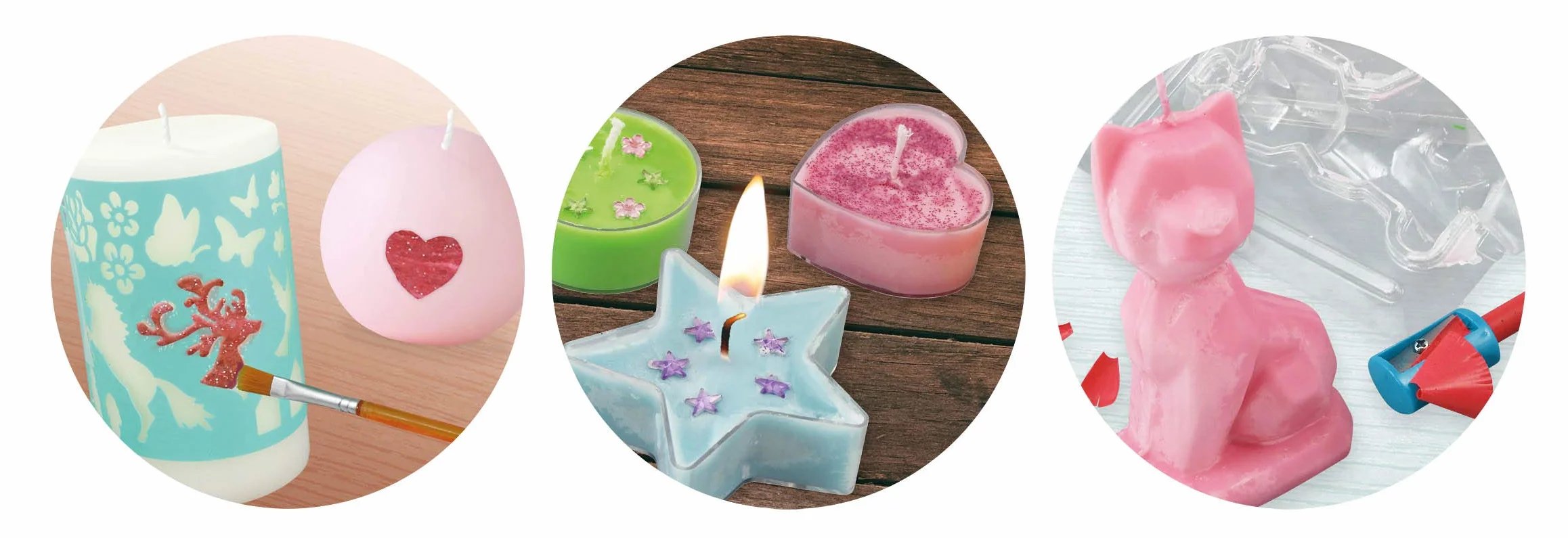 BUKI 5420 Candele professionali da studio multicolore