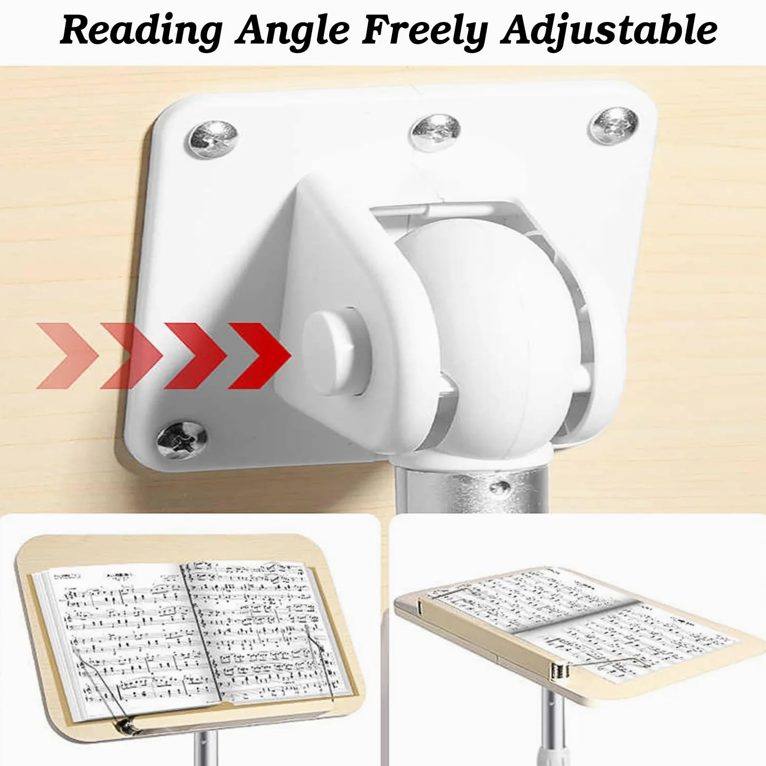 Generico Leggio da Pavimento Regolabile e autoportante - Versatile Supporto per spartiti Musicali, Ideale per aule, Matrimoni, discorsi e funzioni religiose - Leggio Regolabile in Altezza e Portatile