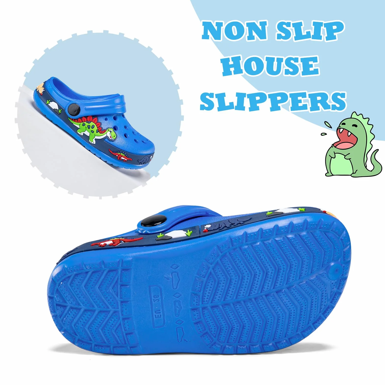 Unisex Zoccoli Sabot Bambini Carino Sabot Ciabatte Dinosauro Sandali da Spiaggia Estivi Ciabatte da Giardino Muli Scarpe da Piscina Ragazzi Ragazze
