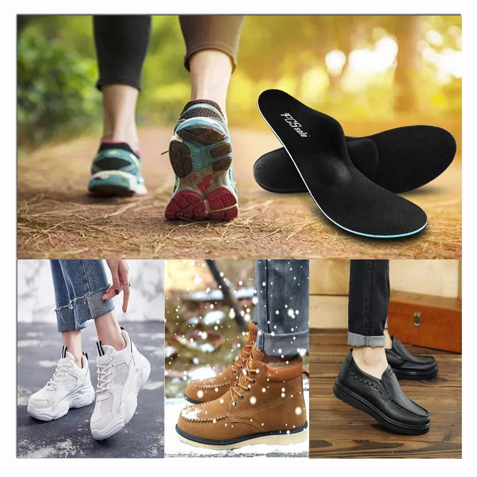 PCSsole Solette Confort Ortopediche,Supporto arco Plantari Ortopedici Soletta per Fascite Plantare, Piede Piatto, Soletta Scarpe in Memory Foam per Sport, Calcio a Uomo e Donna