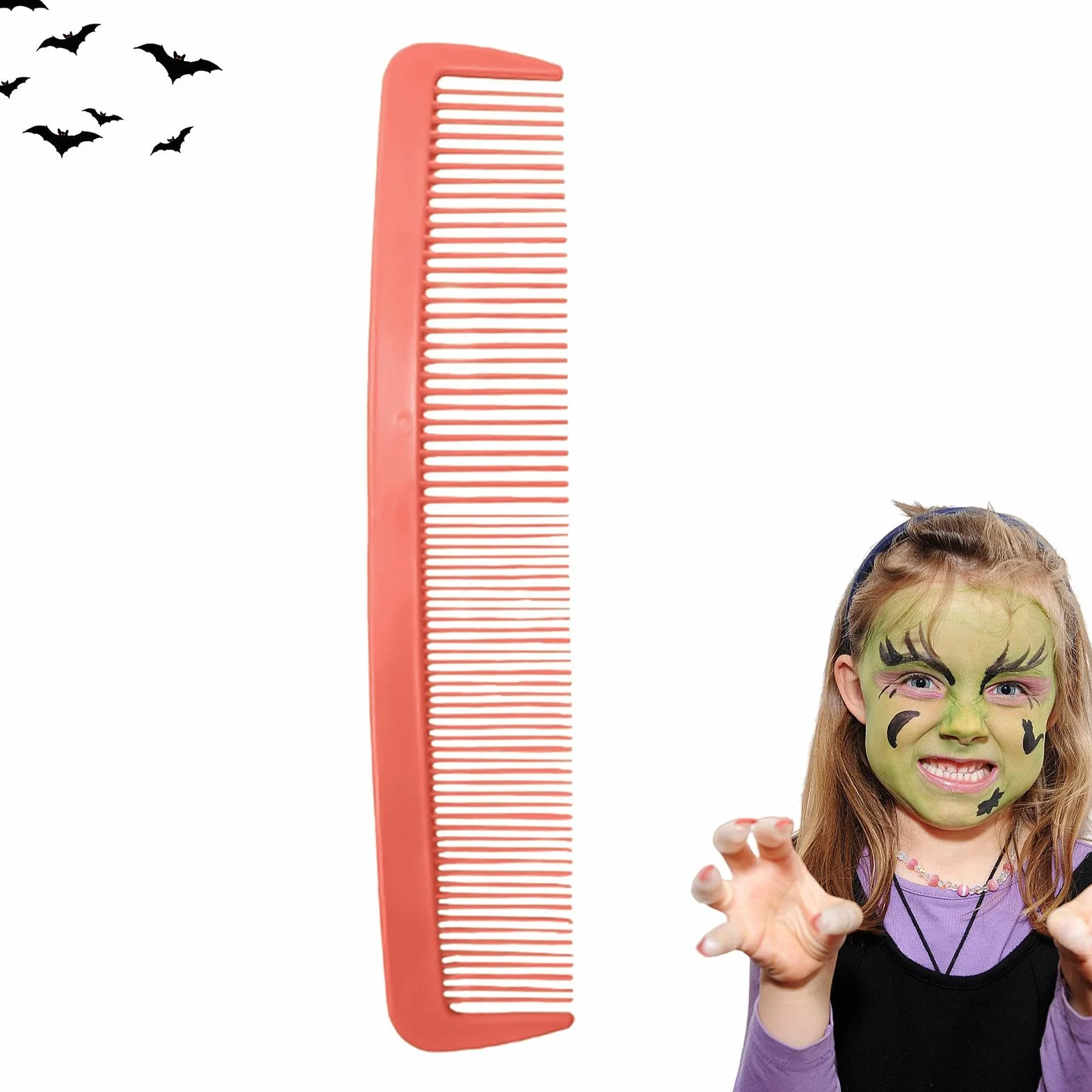 Pettine gigante per capelli a denti larghi, spazzola divertente per scherzi e costumi