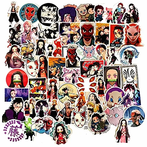 Adesivi decorativi in vinile Demon Slayer 70 pezzi