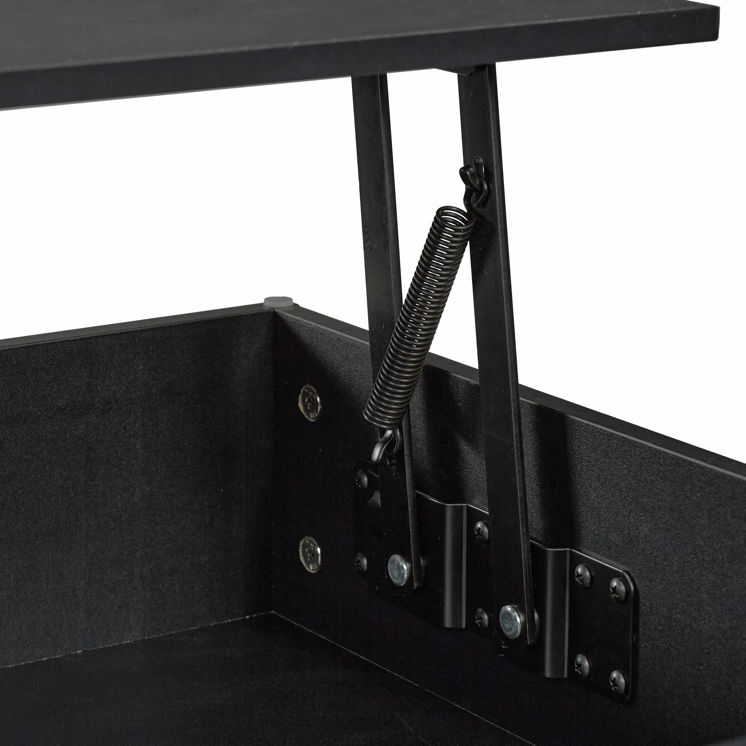 Relaxdays Tavolino da Salotto Contenitore, Tavolo Basso da caffè con Scomparto Portaoggetti, HLP: 45x110x50 cm, Nero