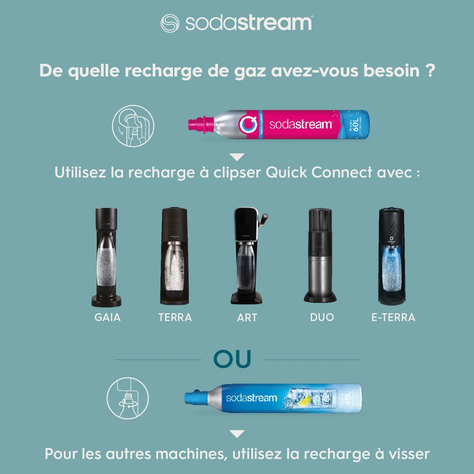 SodaStream E-Terra Gasatore d'acqua Frizzante Elettrico 1 Litro CO2