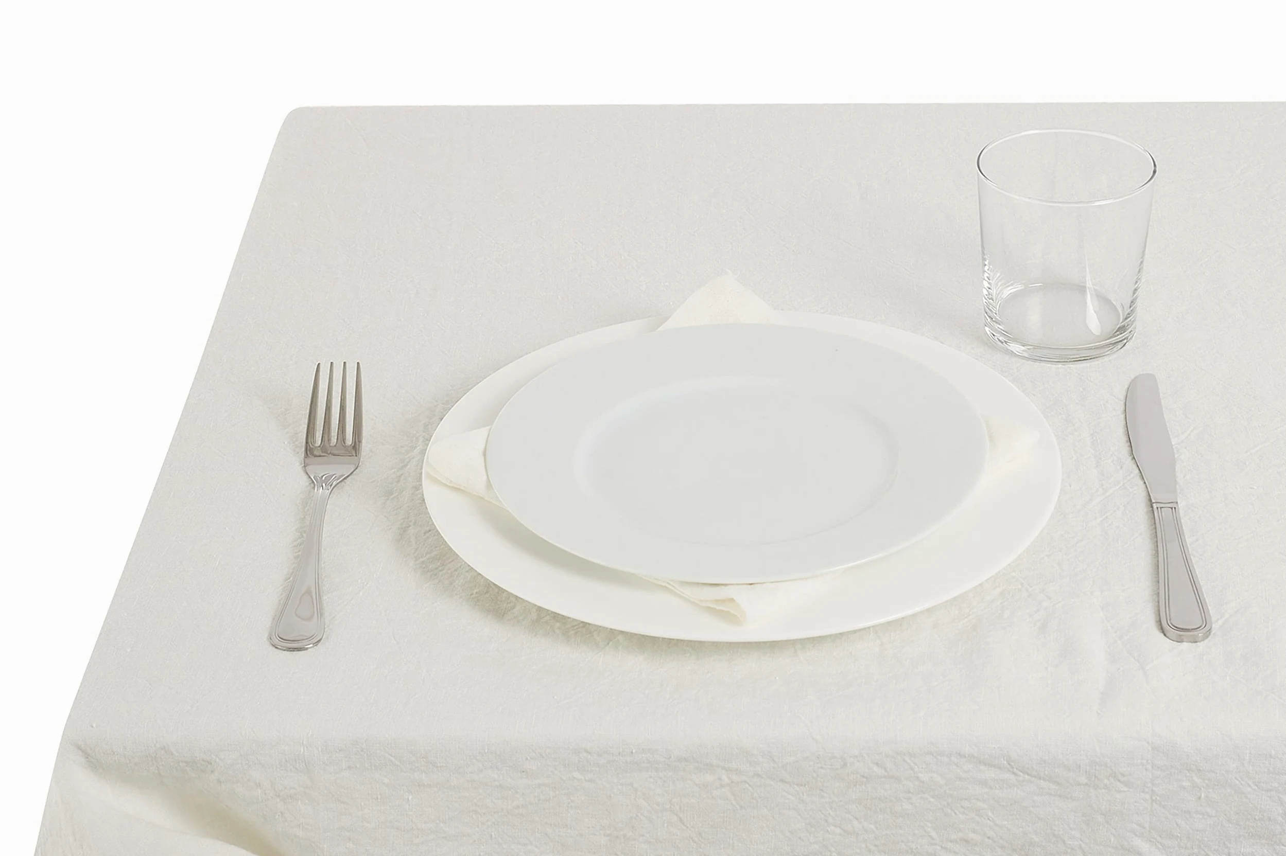 VANITA' DI RASO Tovaglia da tavola in 100% puro lino lavato delavè stone washed morbido resistente elegante made in italy 140 X 180 CM AVORIO