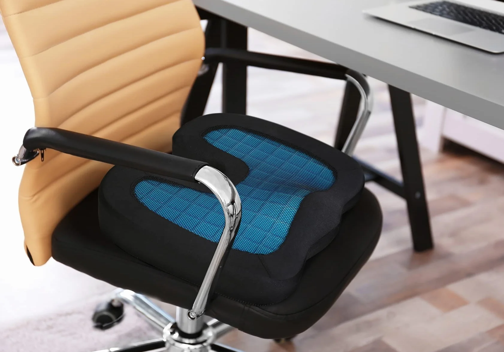 Lifenaxx U-Shape Gel Insert Silicone Coccyx Cushion Memory Foam Seat Orthopedic Pain Relief Viscoelastic Seating Pillow LX-014