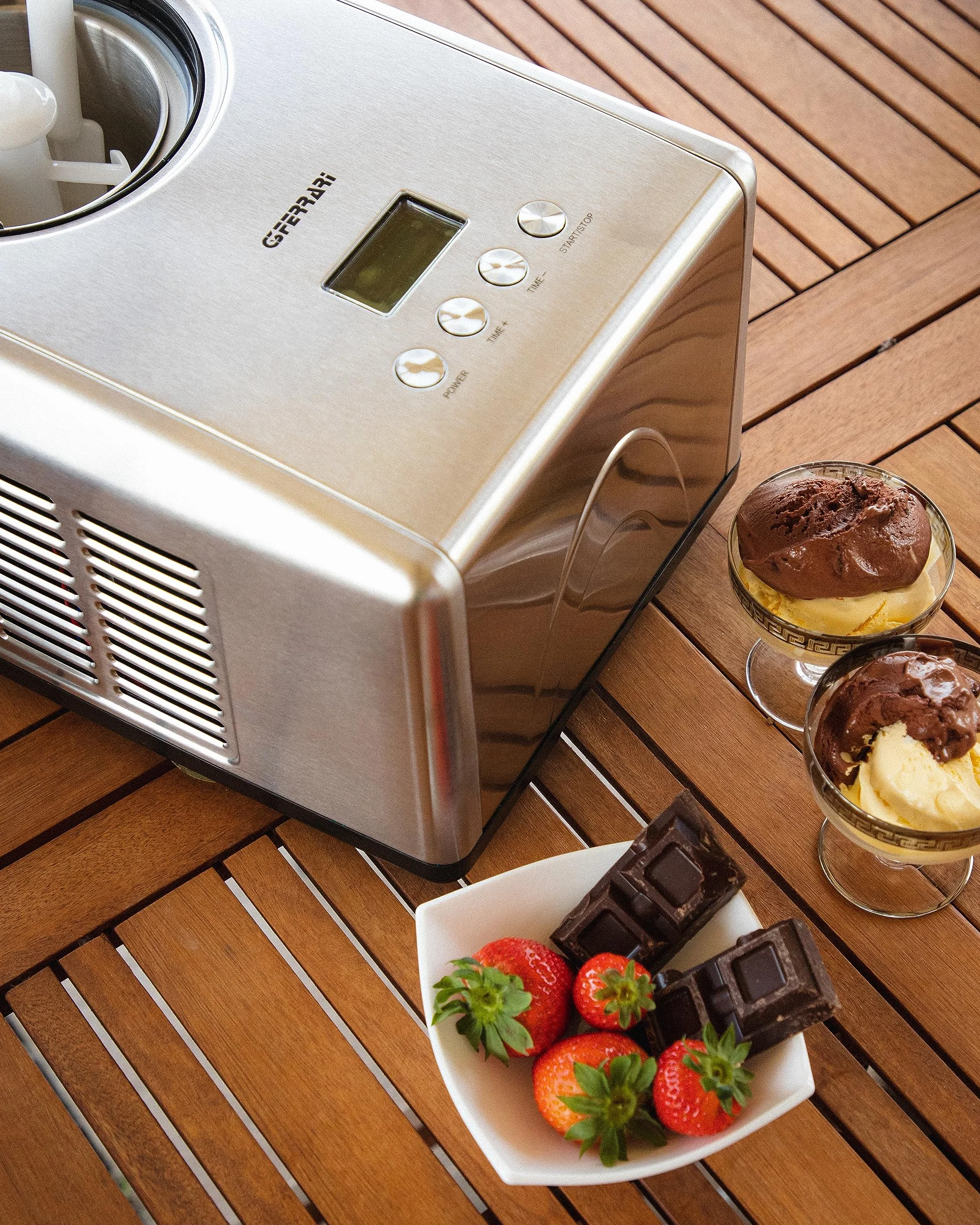 G3 Ferrari G20035 Cremosa Gelatiera, 150 W, 1.5 Litri, Acciaio Inox