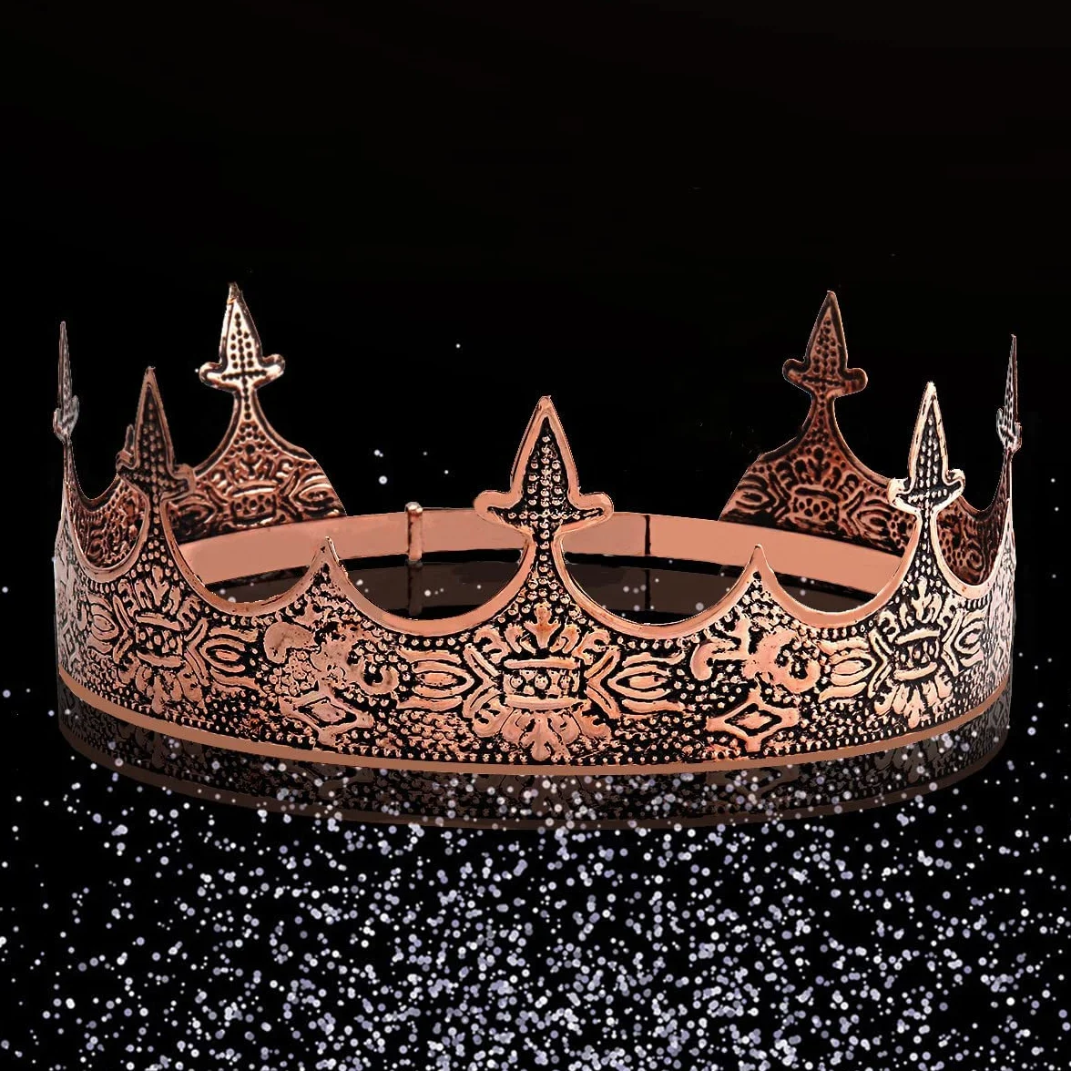 Corona Capelli Gioielli Reale Diadema Uomini Metallo Halloween Costume