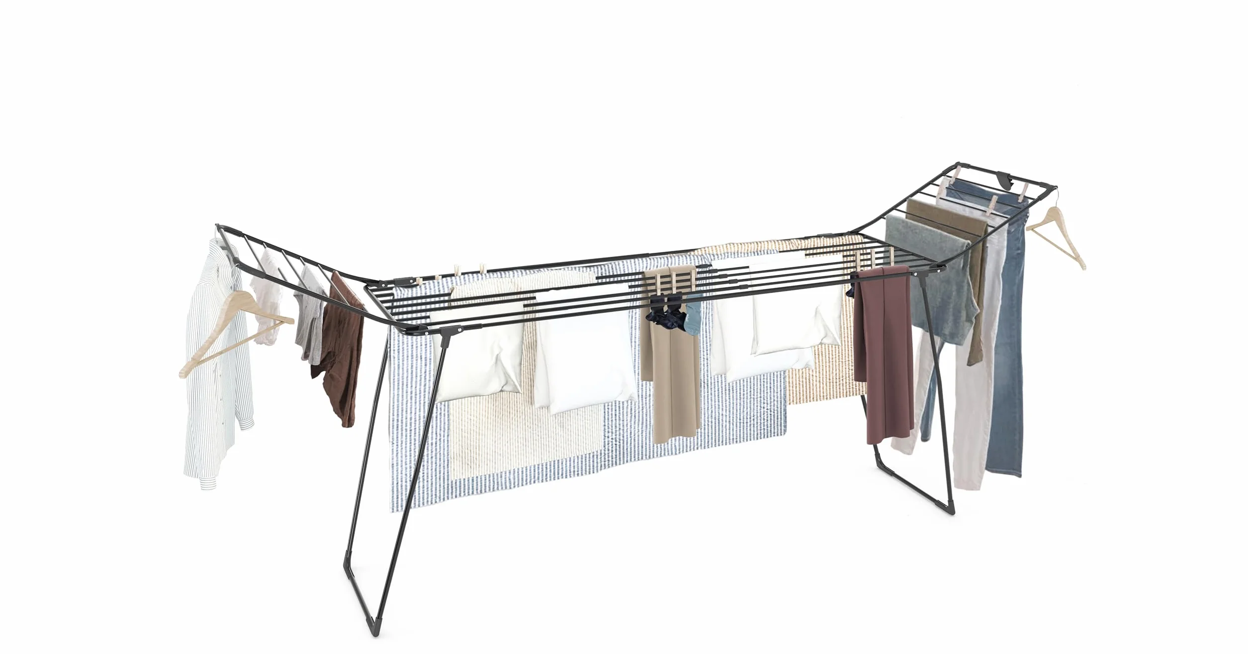 Colombo Stendibiancheria Estensibile Brooklyn XXL 195-260 cm Acciaio Antiruggine Stenditura 25m