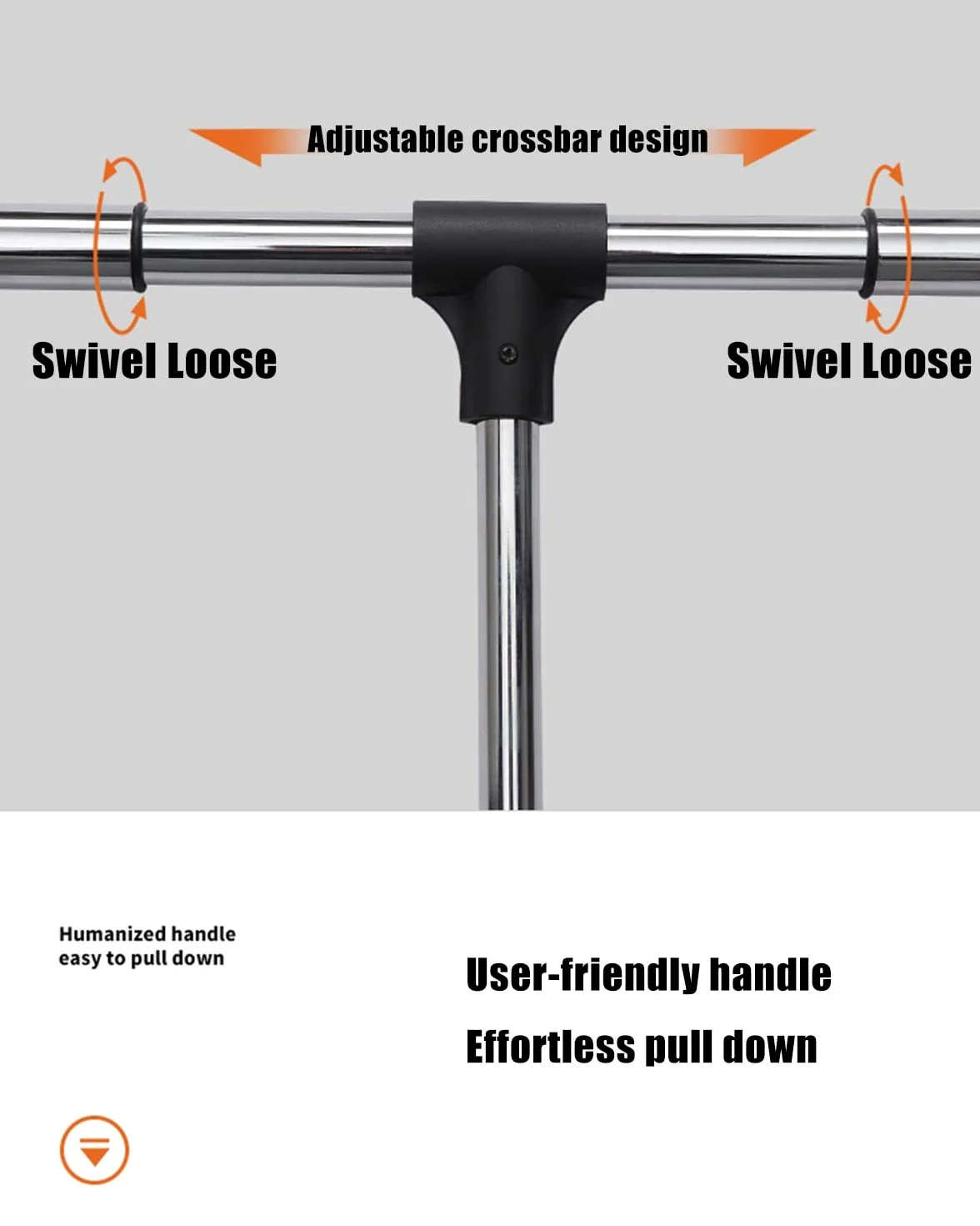 DYK&NX Appendiabiti Saliscendi Regolabile Armadio, ventole per Abiti Pieghevoli Bastone, Automatico con Apertura e Chiusura Assistita, Carico Massimo 40 kg, per Armadio Guardaroba (Size : 700-930mm)