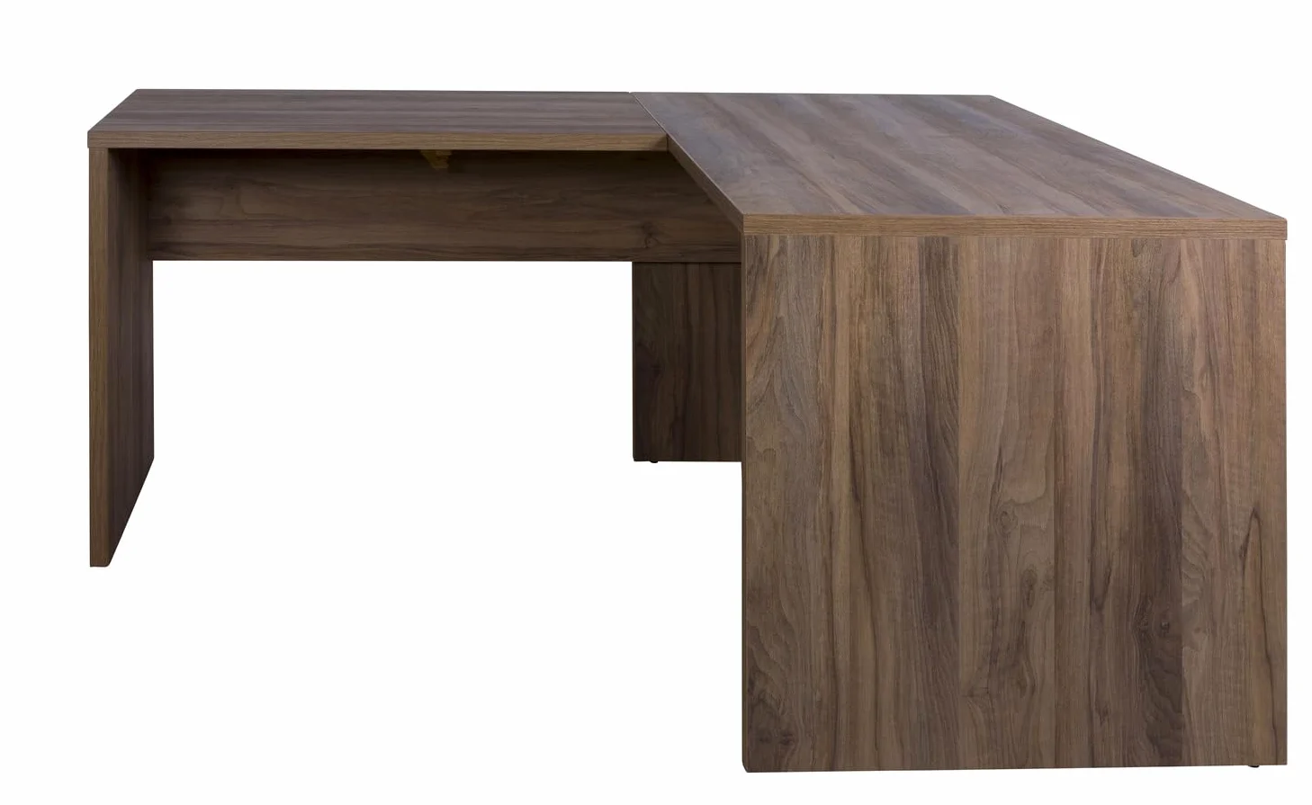 Composad | Scrivania Angolare della Linea DAVINCI BRERA, Scrivania PC, Elegante e Spaziosa, con Modesty Panel, per Ufficio, (LxAxP) 178,20x74,50x160,50 cm, Colore Noce Brera, Made in Italy