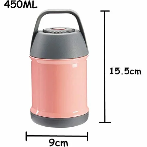 Contenitore termico sottovuoto per il pranzo, contenitore termico in acciaio inox, design a tenuta stagna, mantiene il cibo caldo, perfetto per pranzi e preparazione dei pasti