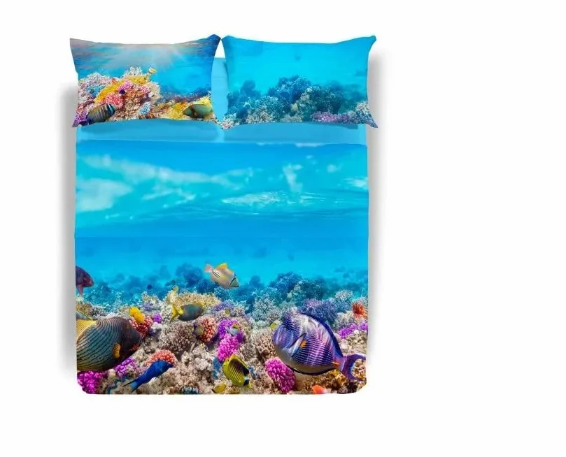 Caleffi Completo letto lenzuola copriletto matrimoniale due piazze modello Oceano sogni di viaggio