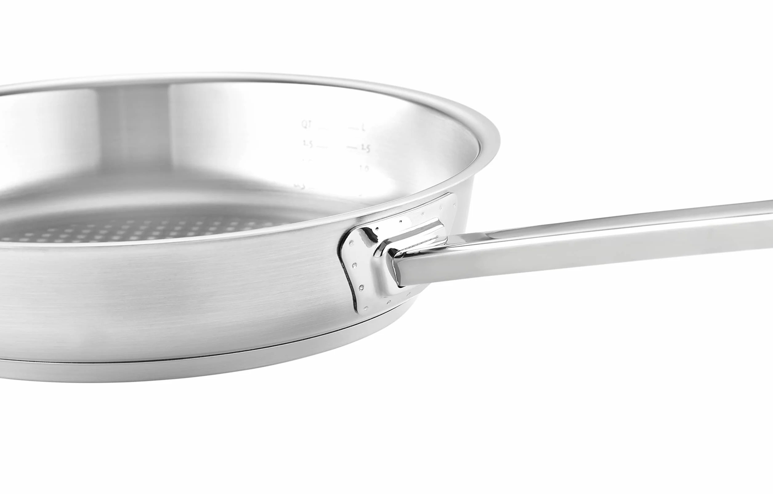 Fissler Profi Collection in acciao inox 28 cm, con scala di misurazione, superficie Novogrill, cottura a induzione, Nuovo modello