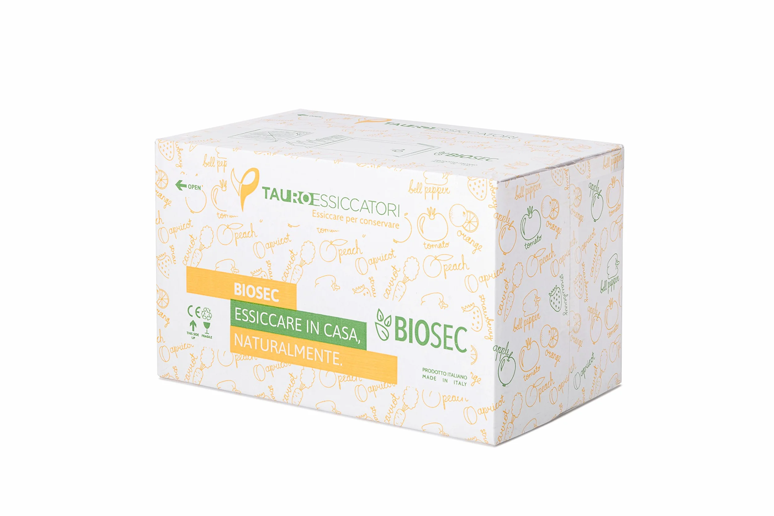 Tauro Essiccatori, Essiccatore alimentare Domus B5 a flusso orizzontale con 5 cestelli in materiale plastico, potenza 550W essicca fino a 3 Kg. Prodotto 100% Made in Italy