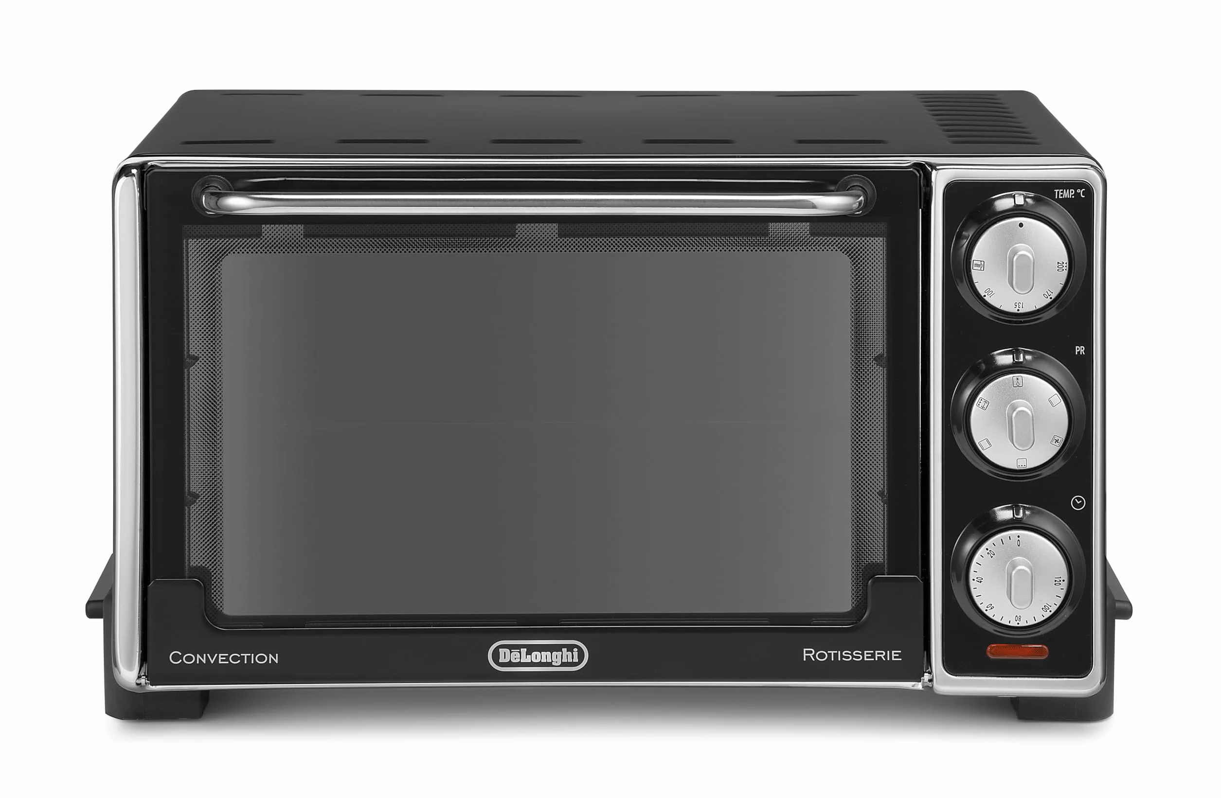 De'Longhi EO20792 Forno Elettrico 20 Litri 1300W con Spegnimento Automatico, 7 Funzioni Cottura, Timer, Spiedo Girarrosto, Porta Doppio Vetro