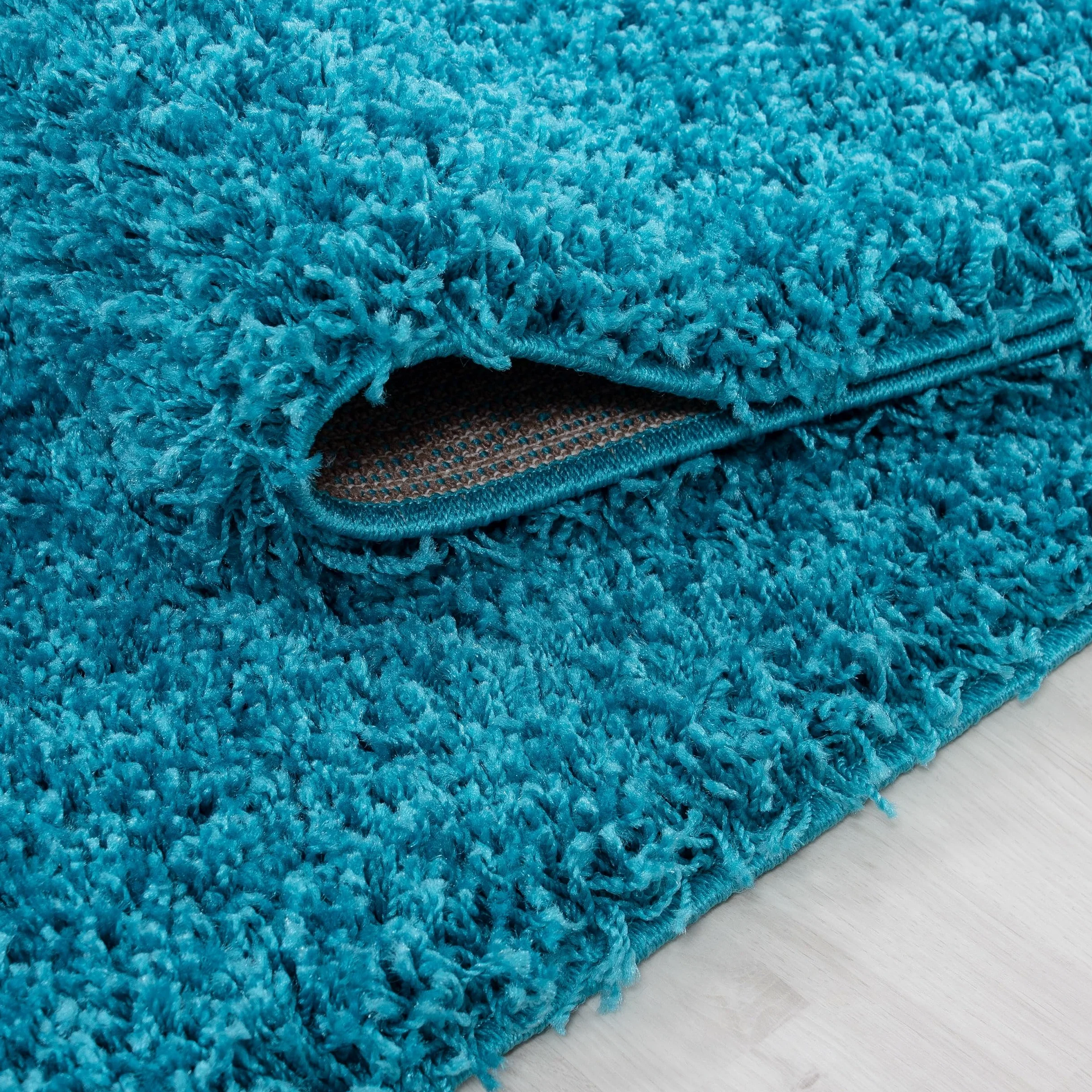 Teppium Moderno Tappeto Salotto Grande 300x400 cm Turchese - Shaggy Tappeto per scendiletto Camera da Letto, Cucina y Soggiorno - Tappeto Morbido y Fluffy, Monocromatico, facile manutenzione